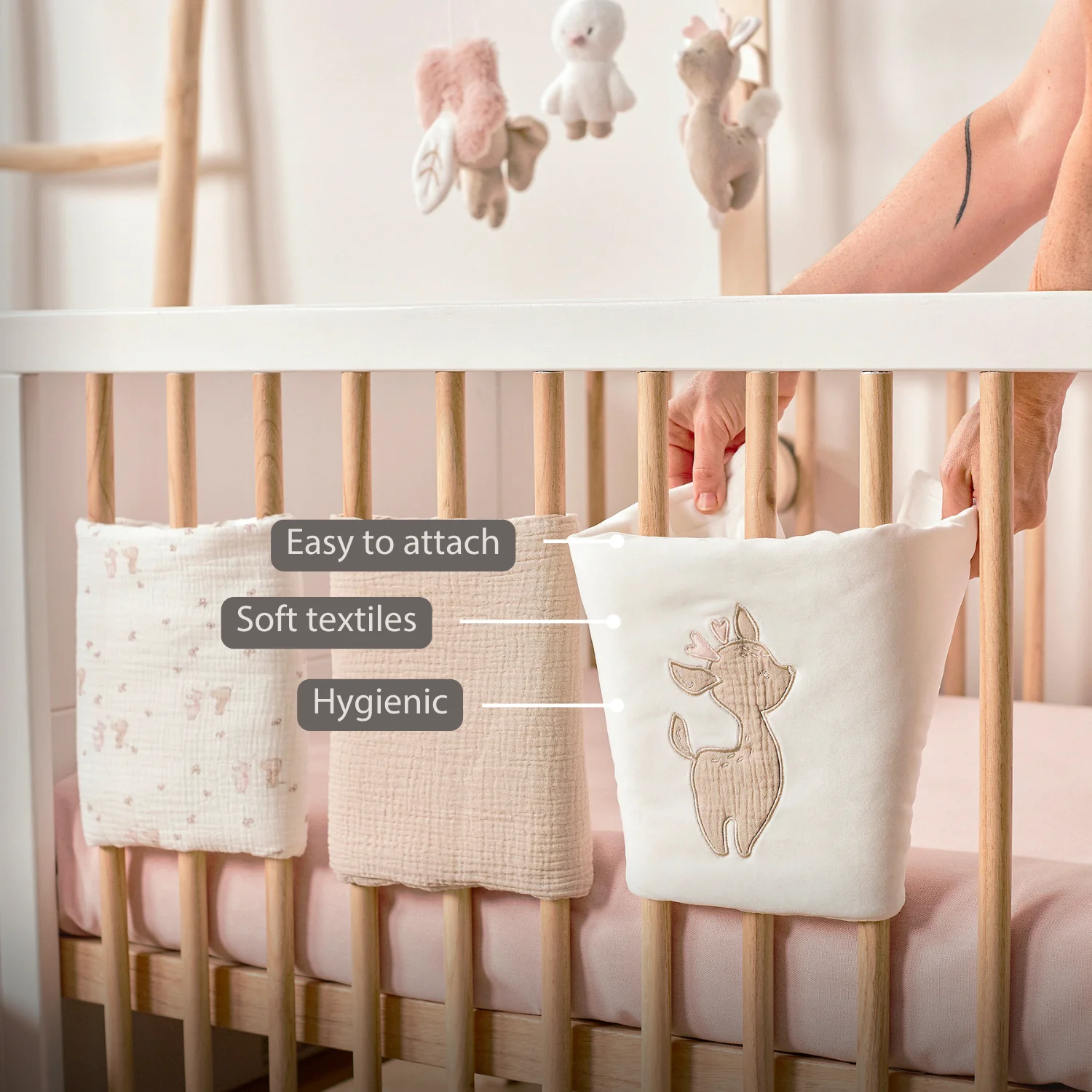 FanFan Bed Bumper Set – Baby Head Protector – 20 x 20 cm – 6 Pieces - Image 31