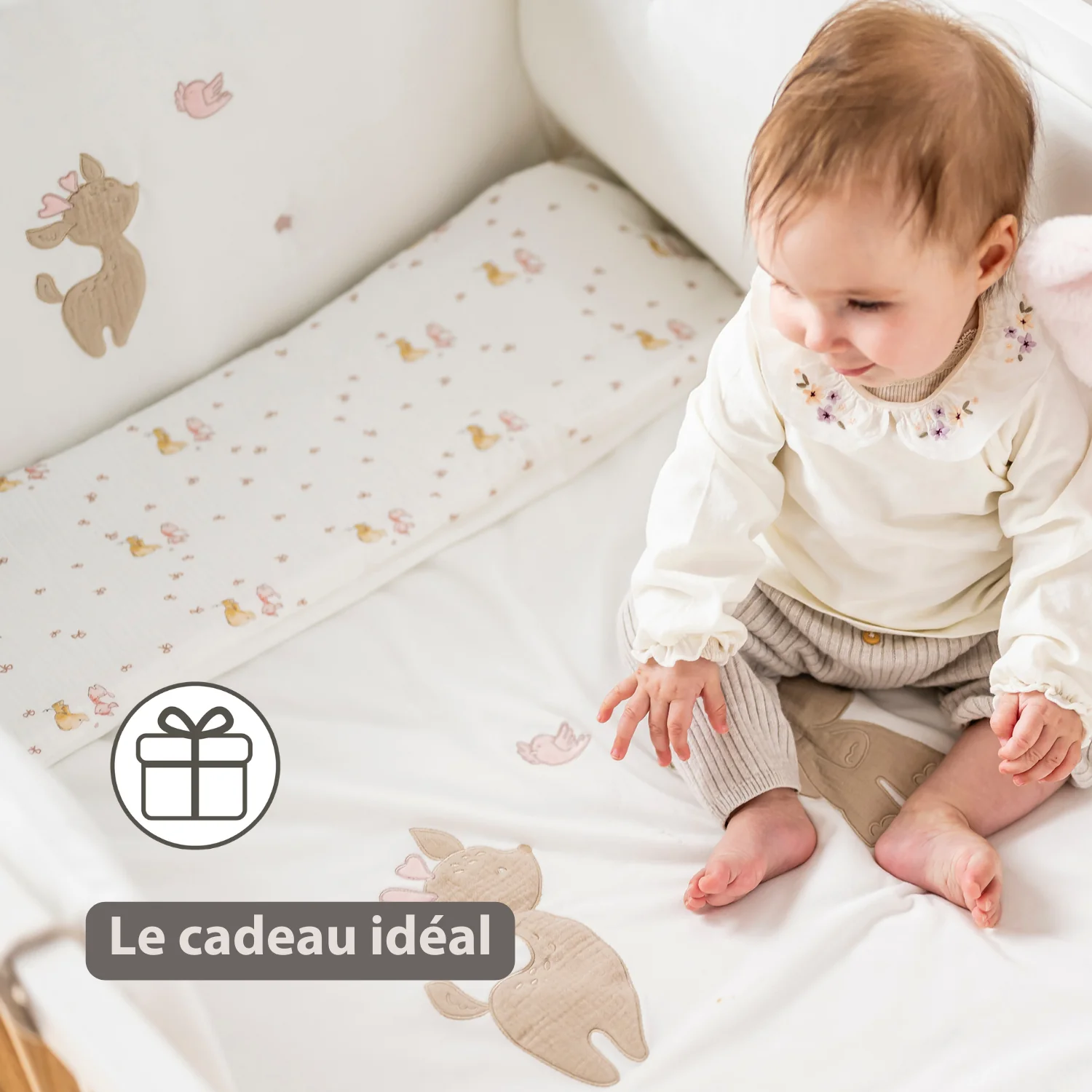 FanFan Bed Bumper Soft Velour – White – 60/70 cm – Baby Bed Protection - Image 21
