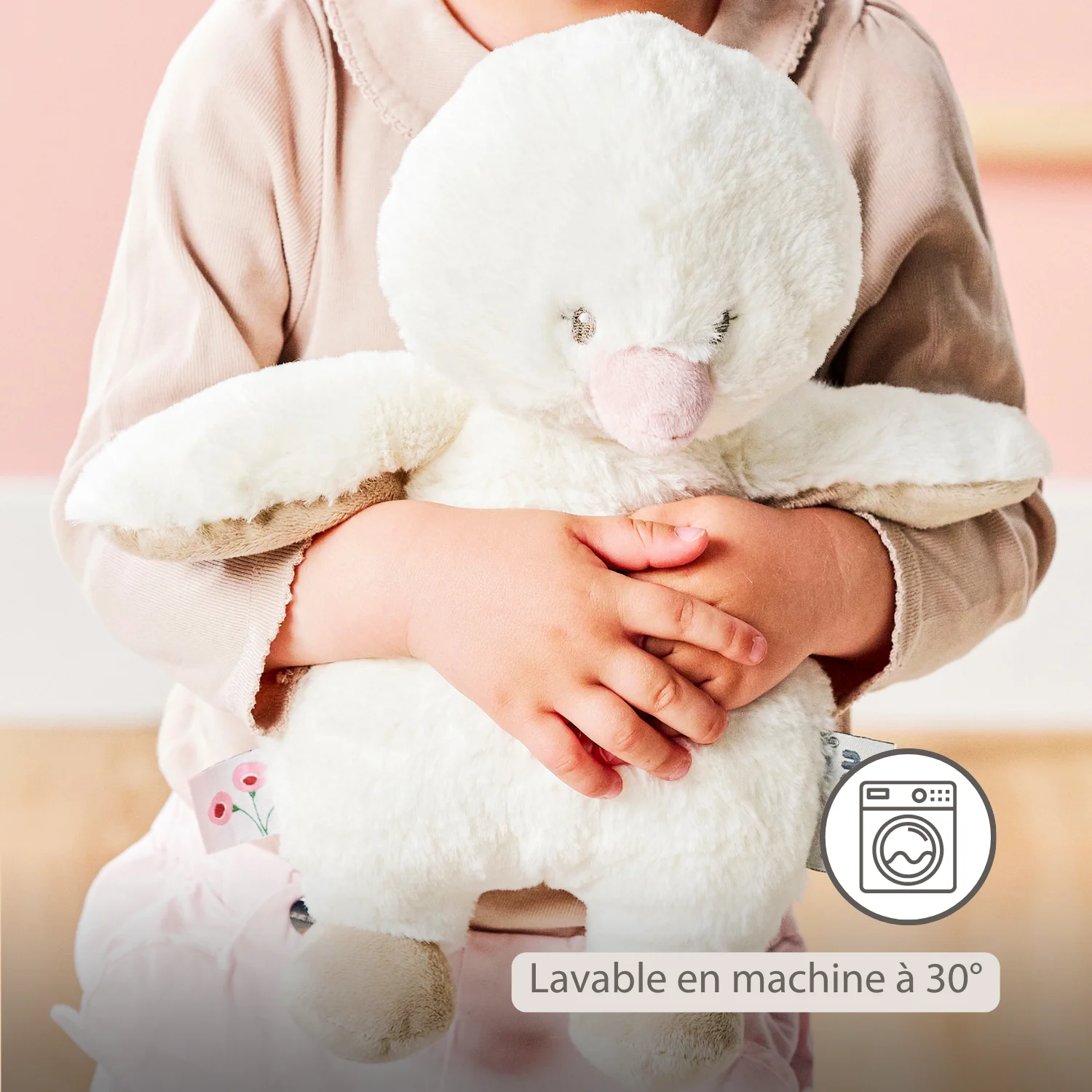FanFan Cuddle Duck – 30 cm – Soft Baby Plush – Off-White - Image 18