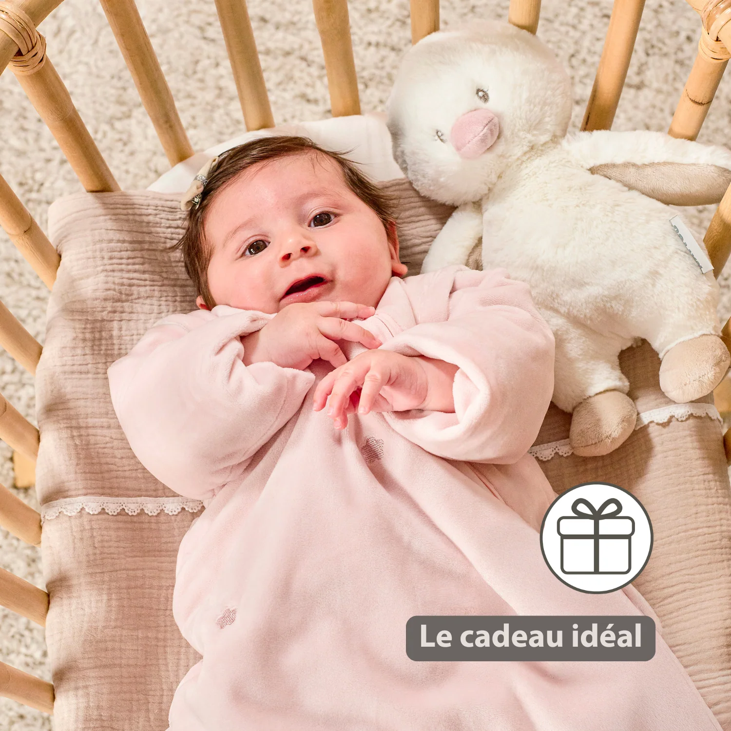 FanFan Cuddle Duck – 30 cm – Soft Baby Plush – Off-White - Image 21
