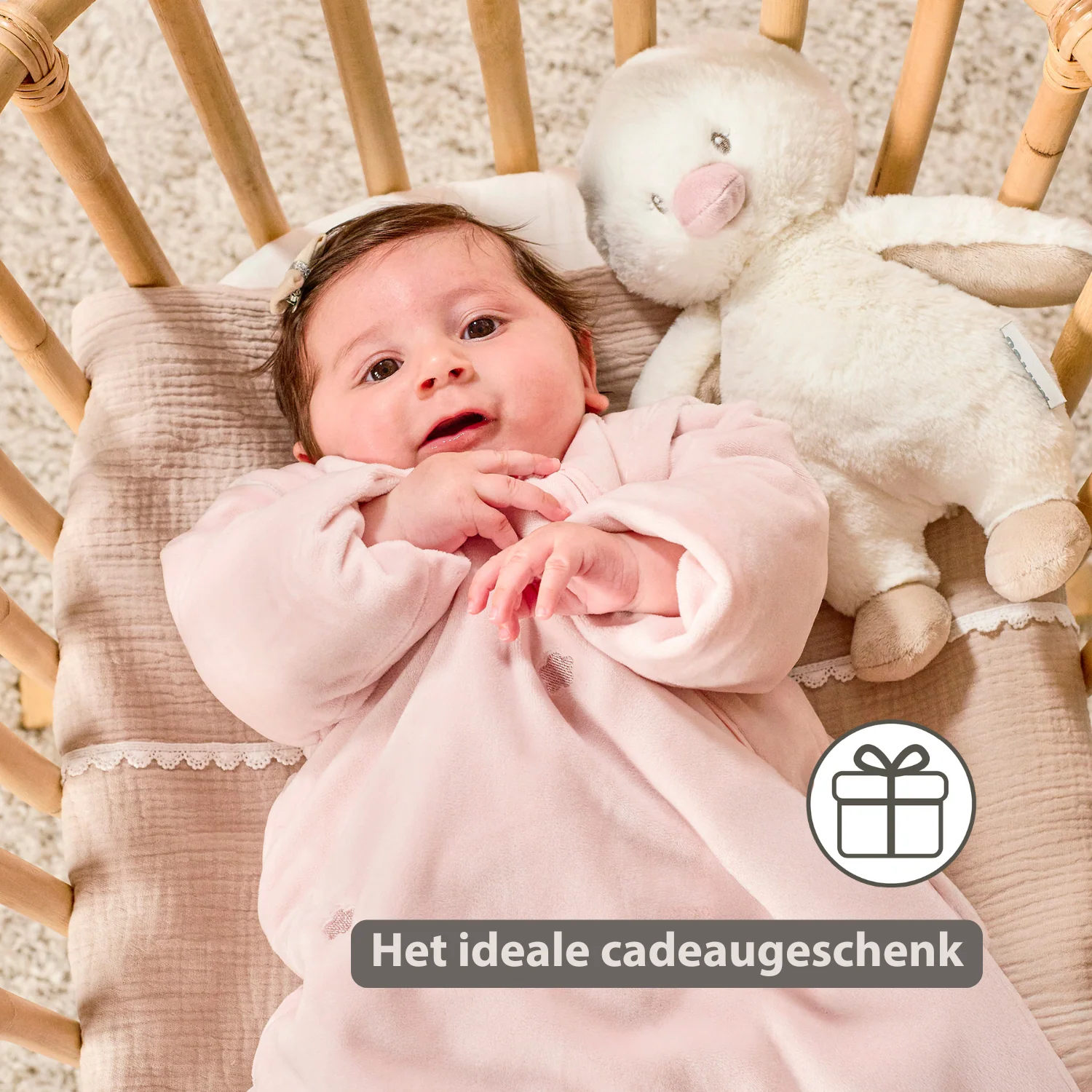 FanFan Cuddle Duck – 30 cm – Soft Baby Plush – Off-White - Image 28