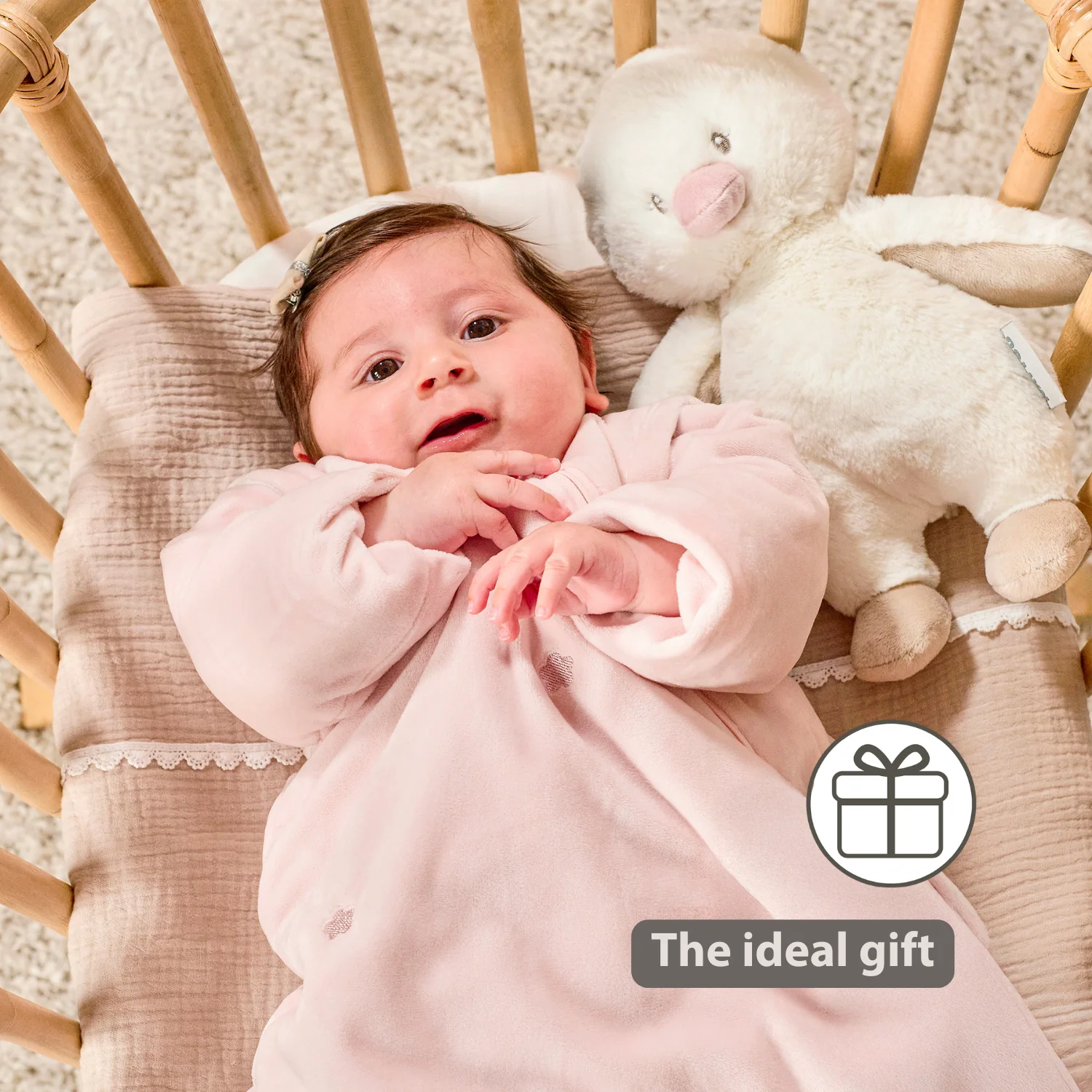 FanFan Cuddle Duck – 30 cm – Soft Baby Plush – Off-White - Image 35