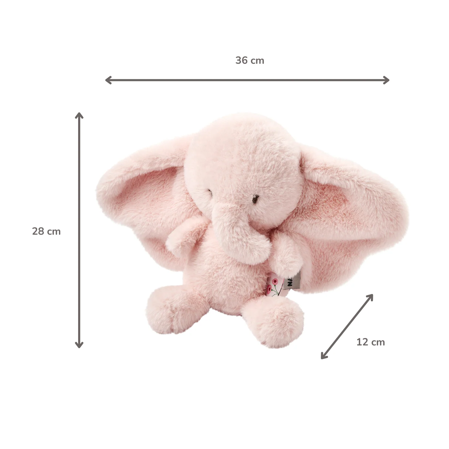FanFan Cuddle Elephant – 30 cm – Soft Baby Plush Toy – Pink - Image 27