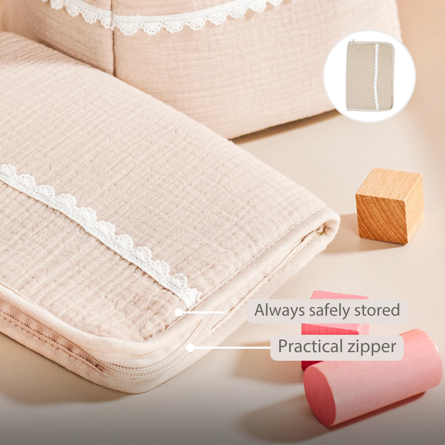 FanFan Health Book Cover – With Zipper – Protective Cover Baby Documents – Beige - Image 31
