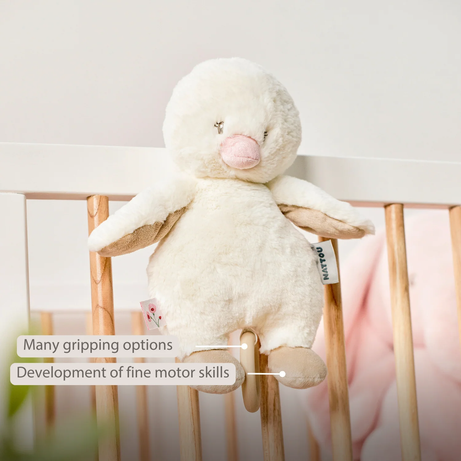 FanFan Music Cuddle Duck – 30 cm – Soft Plush Toy with Music – Off-White - Image 31