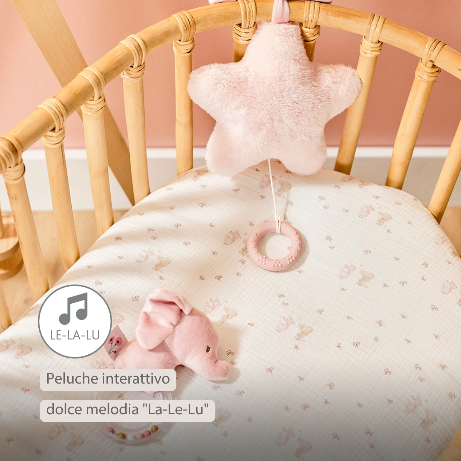 FanFan Music Cuddle Star – 25 cm – Soft Plush Toy with Music – Pink - Image 25