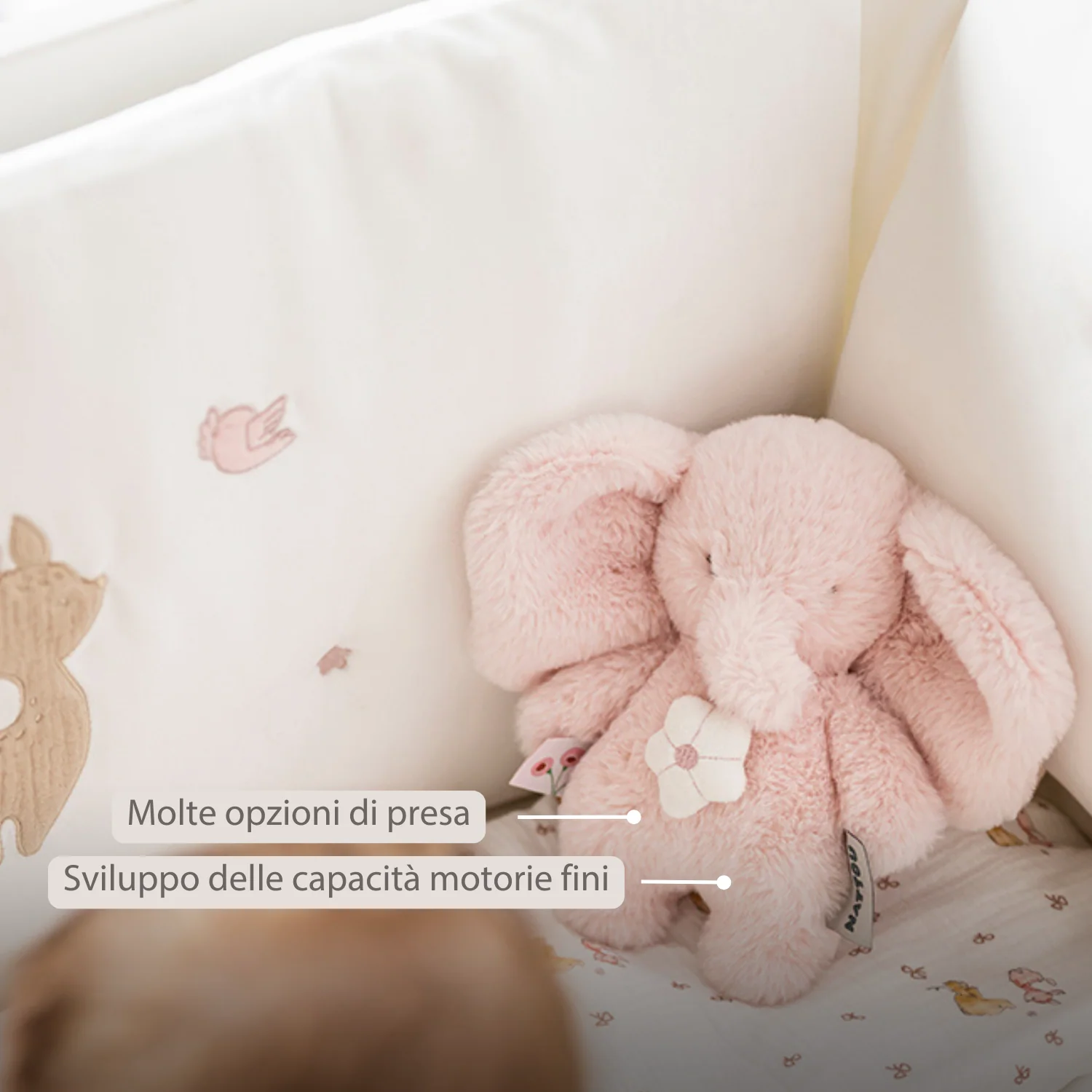 FanFan Musical Cuddle Toy Elephant – 20 cm – Soft Plush with Music – Pink - Image 10