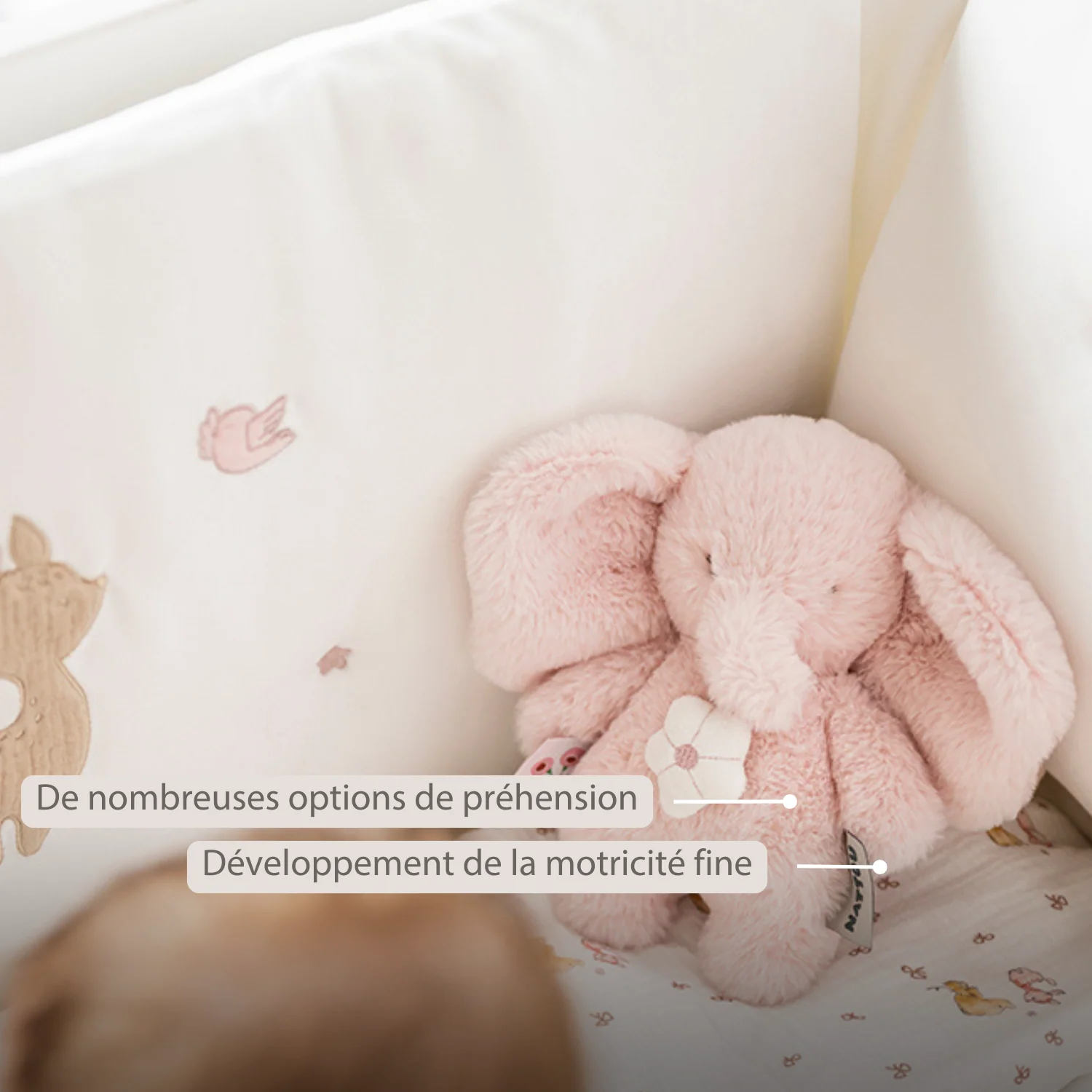 FanFan Musical Cuddle Toy Elephant – 20 cm – Soft Plush with Music – Pink - Image 17