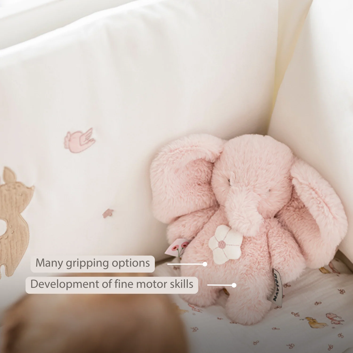 FanFan Musical Cuddle Toy Elephant – 20 cm – Soft Plush with Music – Pink - Image 31