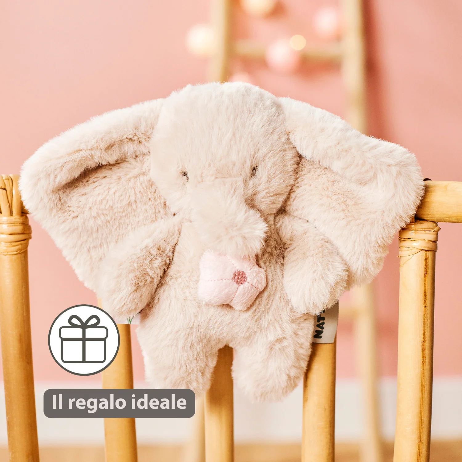 FanFan Musical Cuddle Toy Elephant - 20 cm - Soft Plush with Music - Sand - Image 14