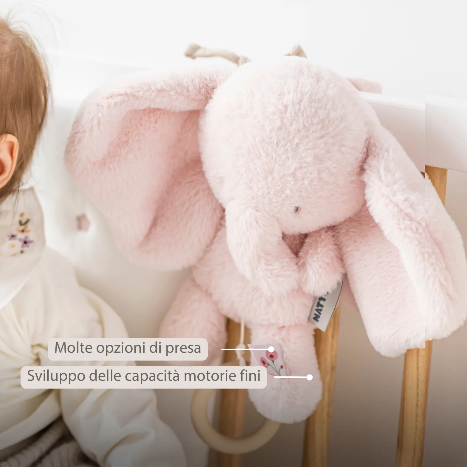 FanFan Musical Cuddle Toy Elephant - 25 cm - Soft Plush with Music - Pink - Image 10