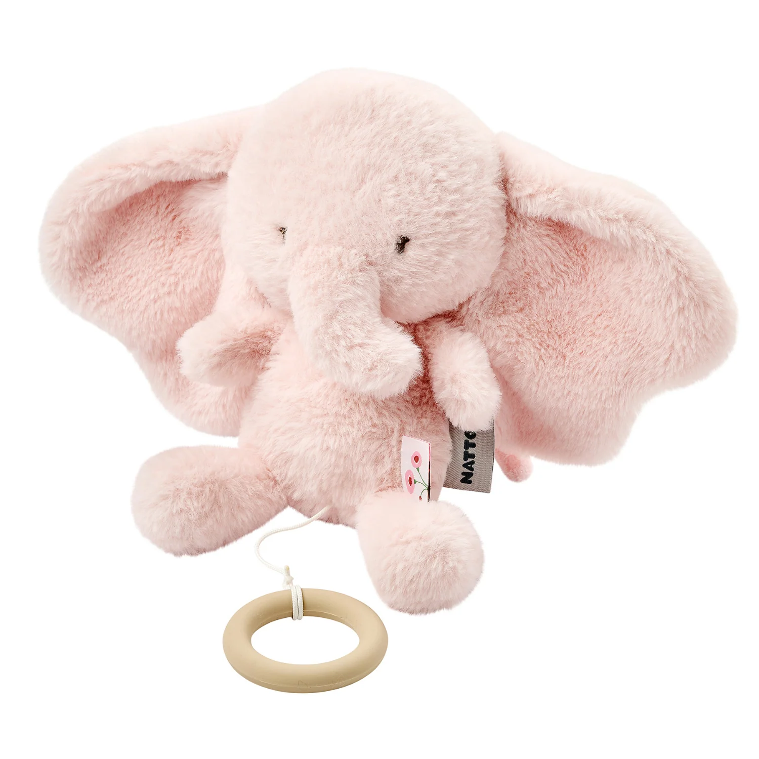 FanFan Musical Cuddle Toy Elephant - 25 cm - Soft Plush with Music - Pink - Image 29