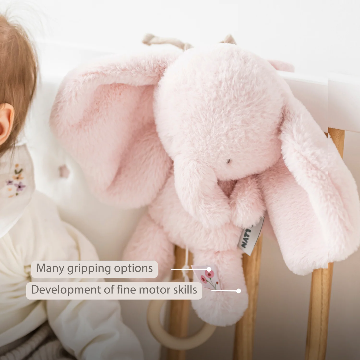 FanFan Musical Cuddle Toy Elephant - 25 cm - Soft Plush with Music - Pink - Image 31