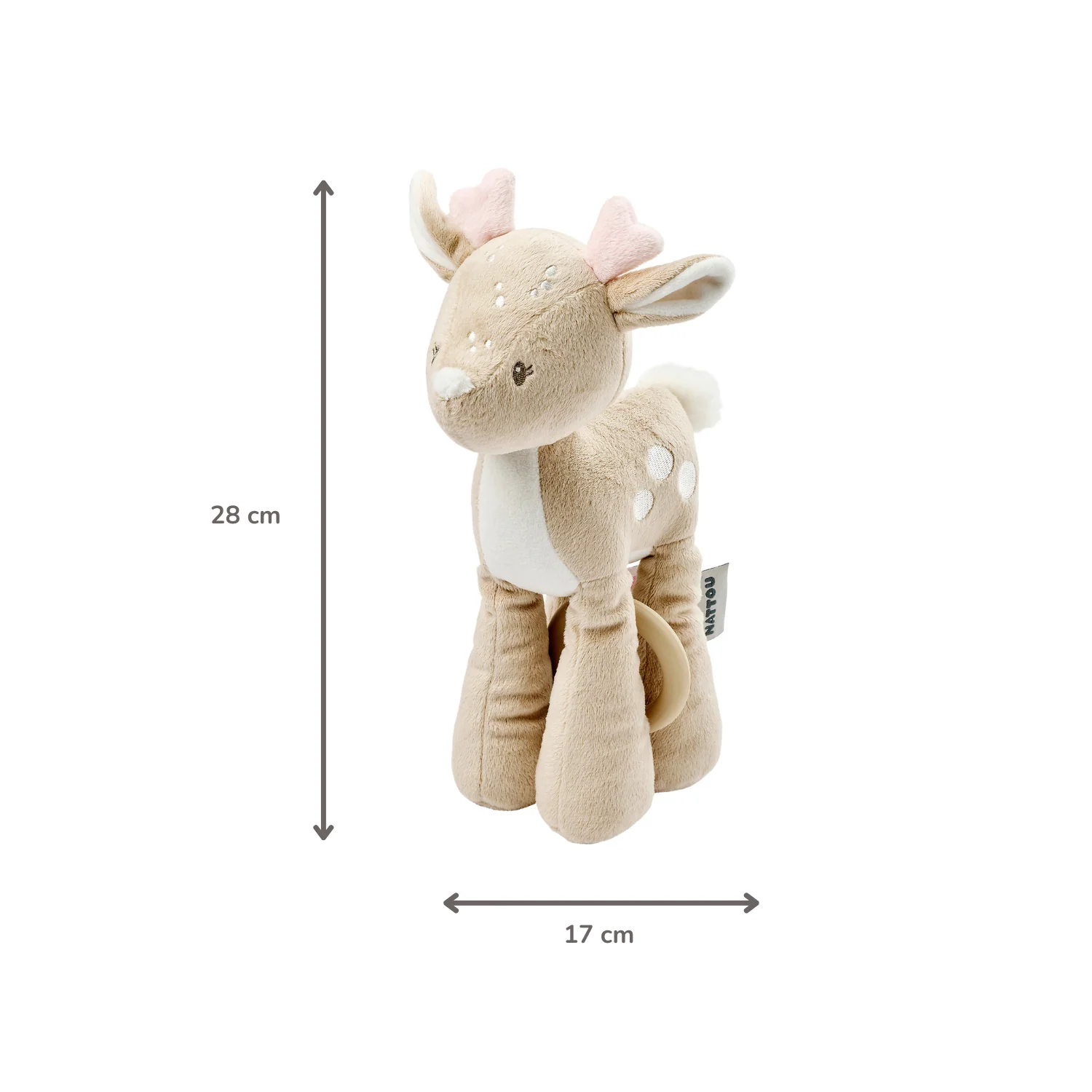 FanFan Musical soft toy little deer - 25 cm - Soft toy with music - Beige - Image 20