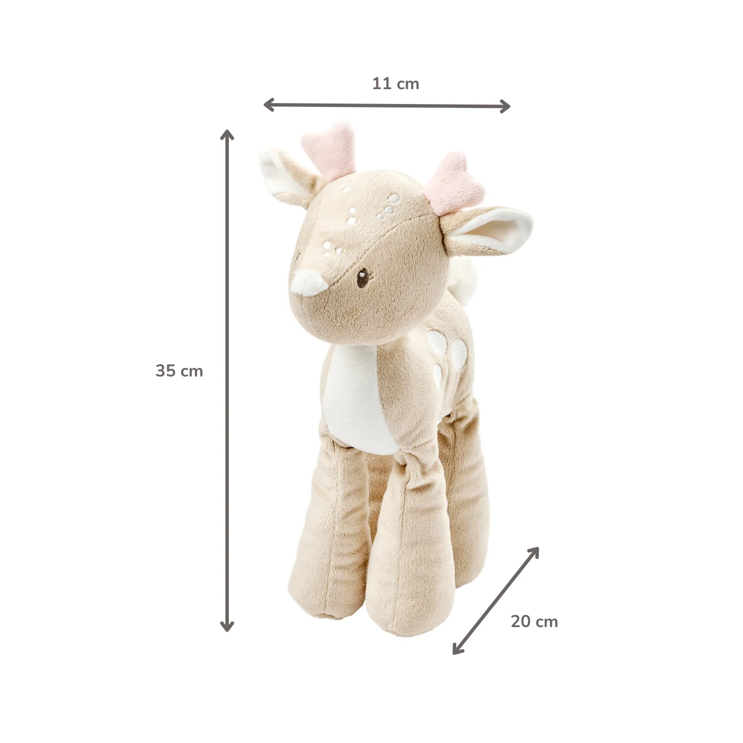 FanFan Plush Deer - 30 cm - Soft Baby Plush - Beige - Image 20