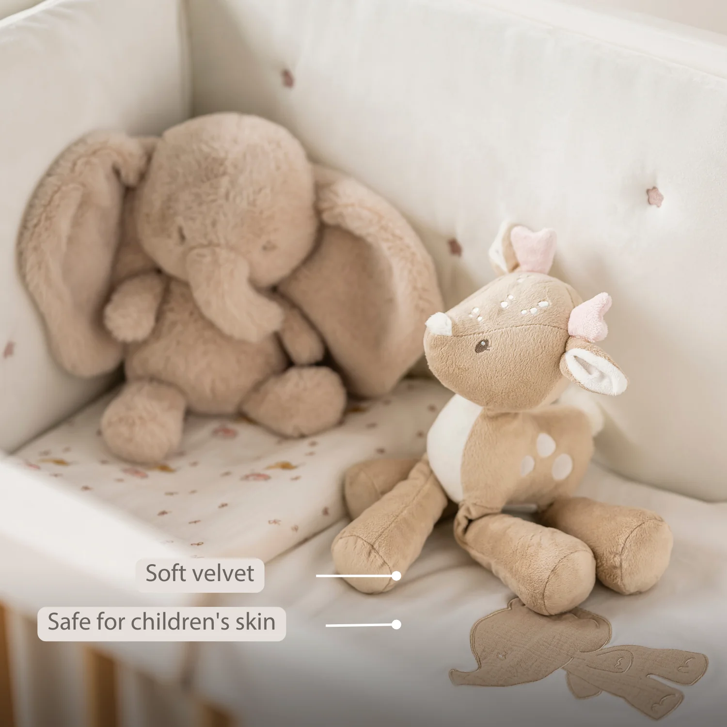 FanFan Plush Deer - 30 cm - Soft Baby Plush - Beige - Image 33