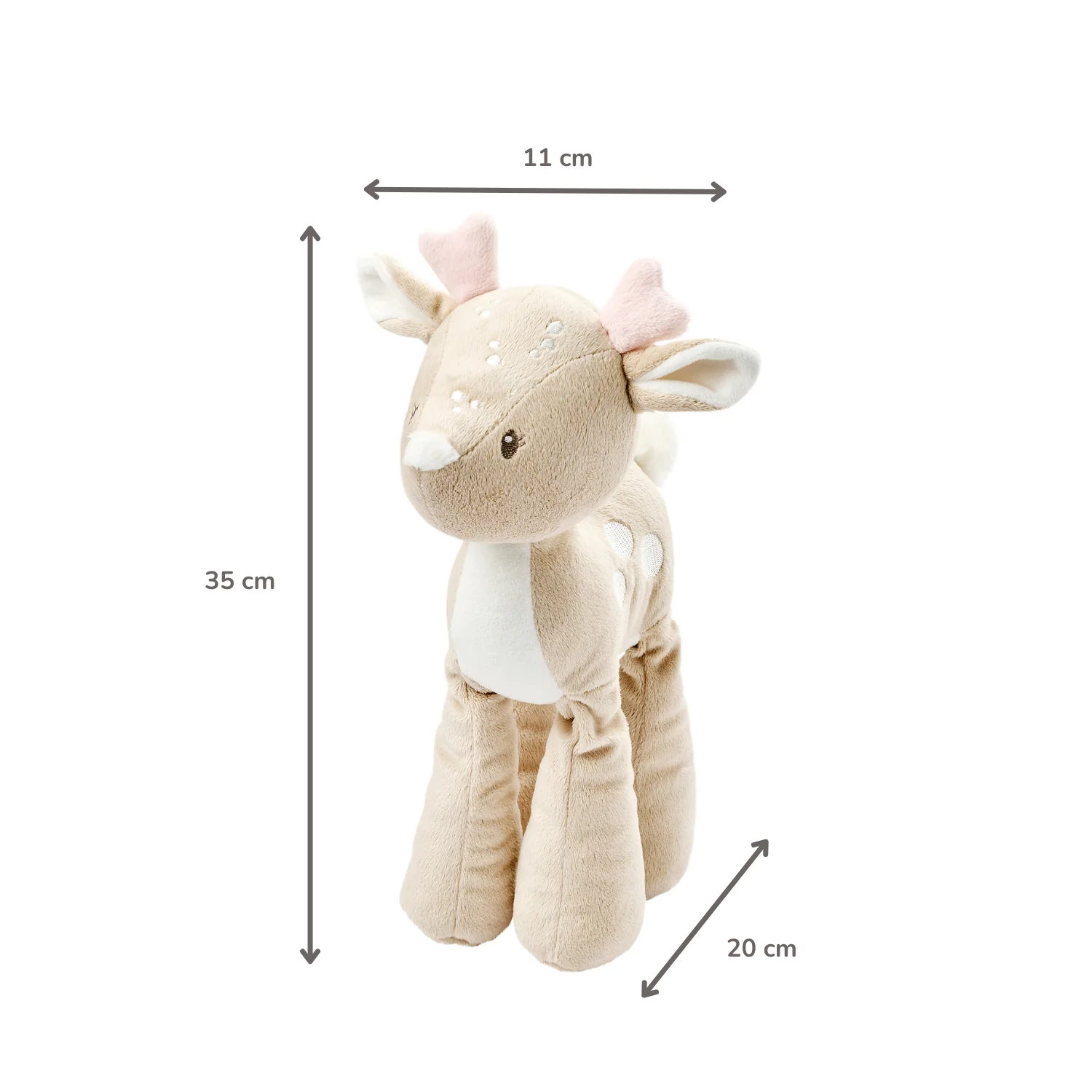 FanFan Plush Deer - 30 cm - Soft Baby Plush - Beige - Image 6
