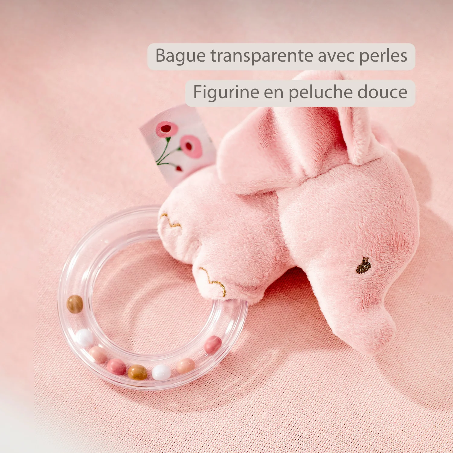 FanFan Rattle Baby Elephant - 15 cm - Baby Teether - Image 19