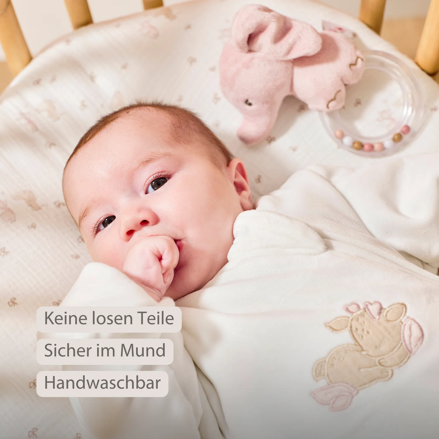 FanFan Rattle Baby Elephant - 15 cm - Baby Teether - Image 4