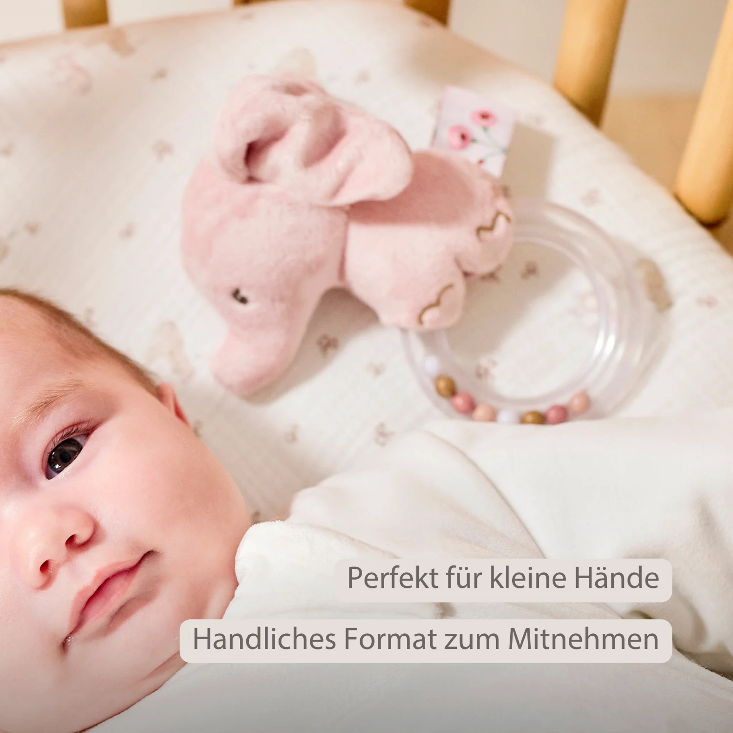 FanFan Rattle Baby Elephant - 15 cm - Baby Teether - Image 6
