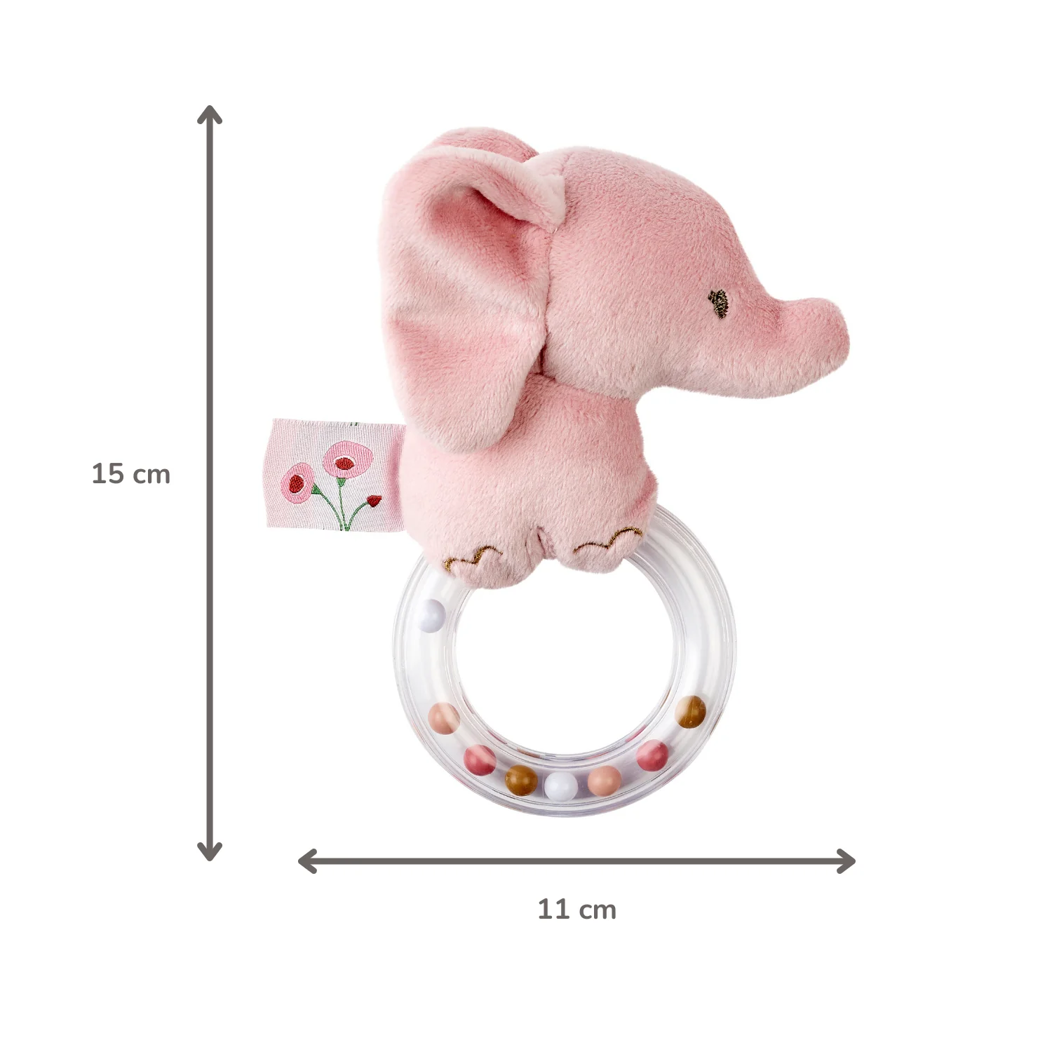 FanFan Rattle Baby Elephant - 15 cm - Baby Teether - Image 7
