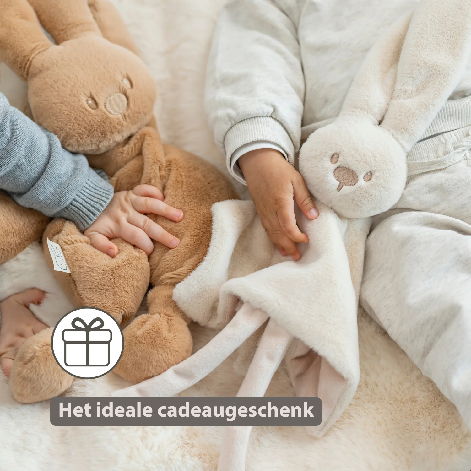 Lapidou Baby Comforter - 27 x 27 cm - Doudou Rabbit - Sand - Image 28