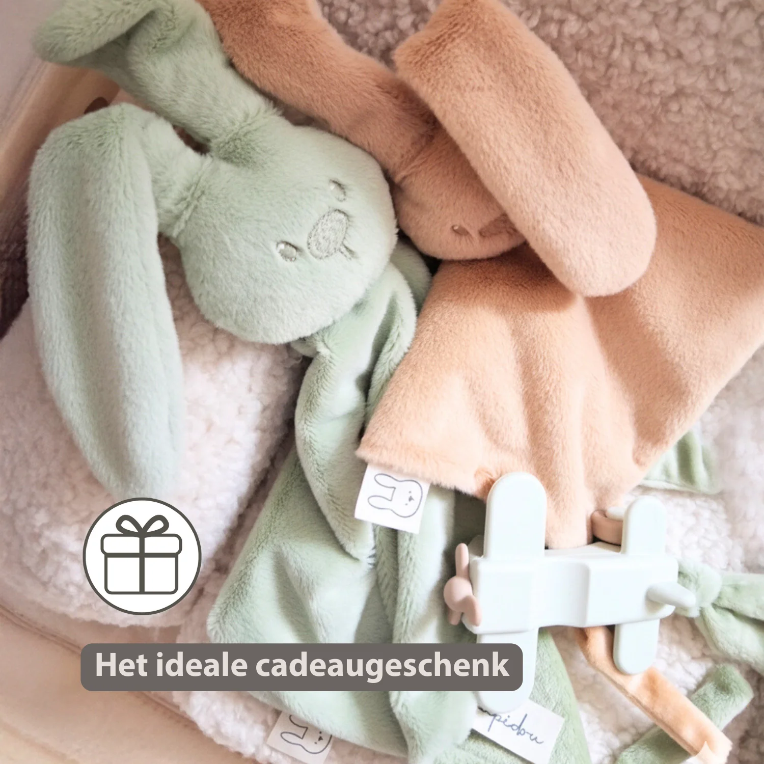 Lapidou Baby Comforter - 65 x 40 cm - Doudou Rabbit - Linden Green - Image 28