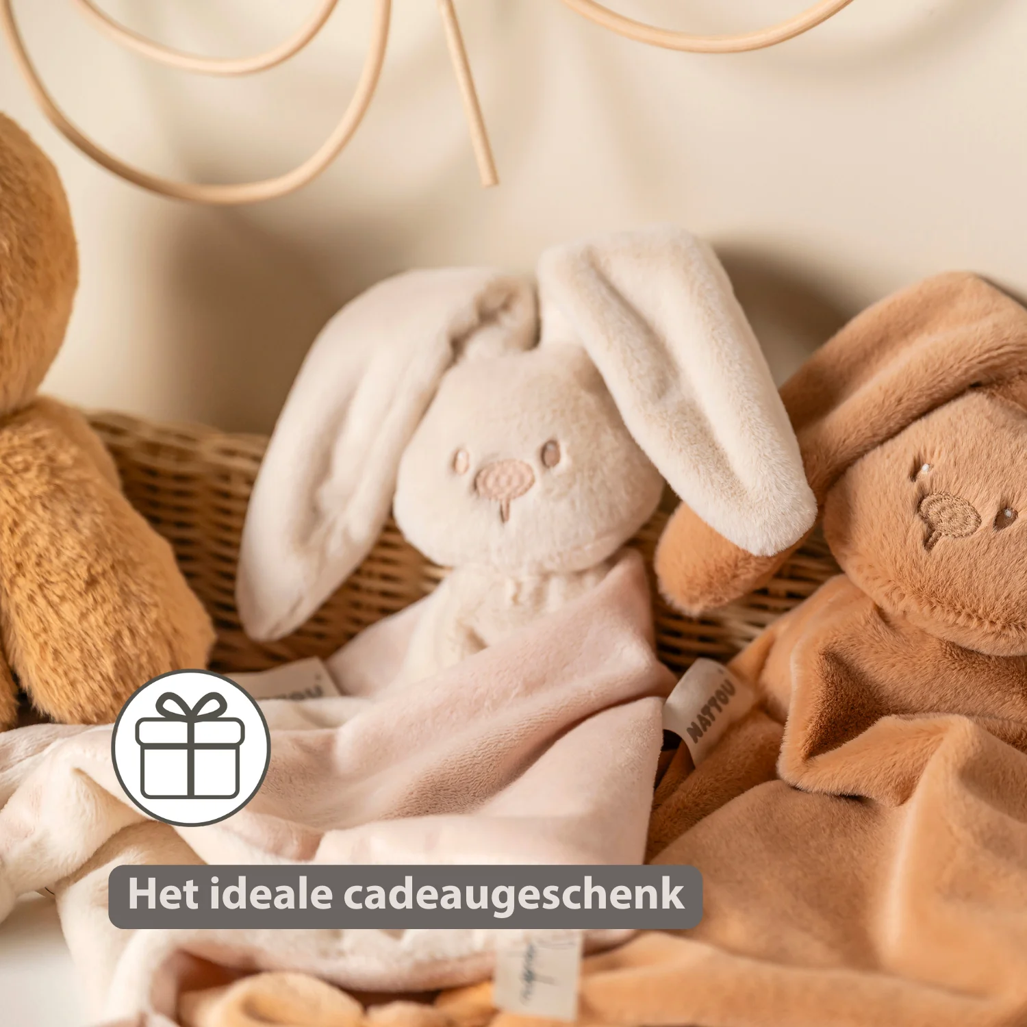 Lapidou Baby Comforter - 65 x 40 cm - Doudou Rabbit - Sand - Image 28