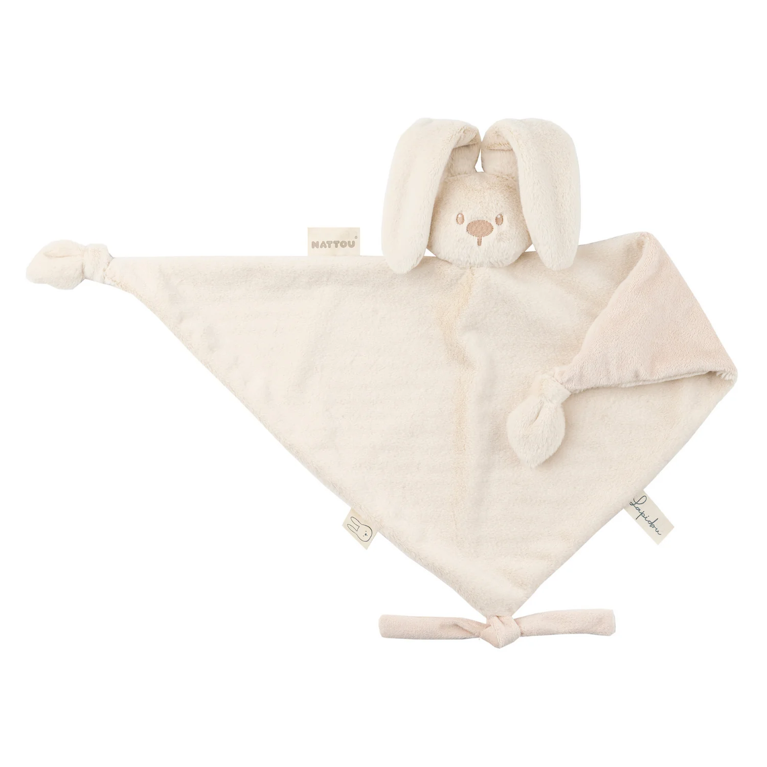 Lapidou Baby Comforter - 65 x 40 cm - Doudou Rabbit - Sand - Image 29