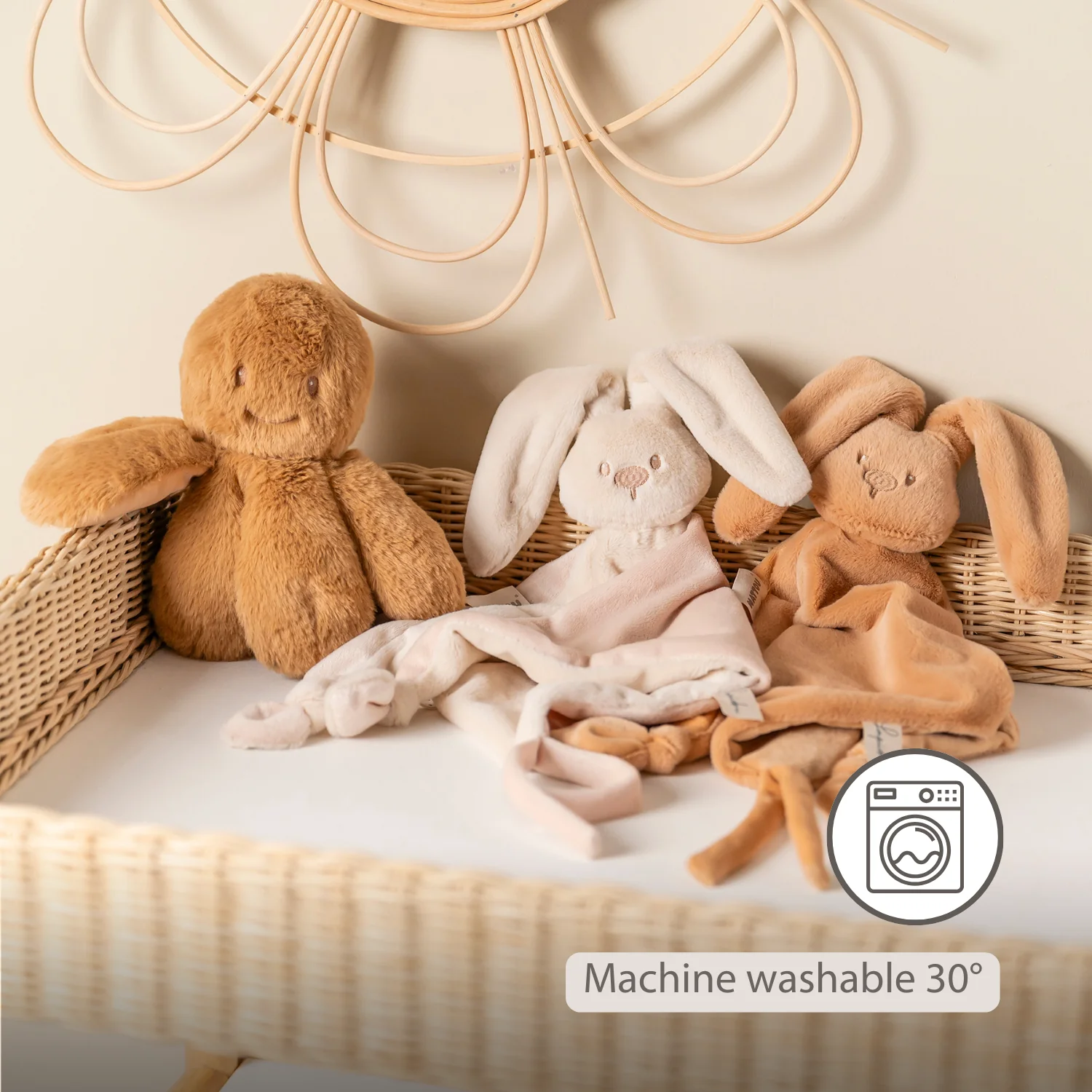 Lapidou Baby Comforter - 65 x 40 cm - Doudou Rabbit - Sand - Image 32