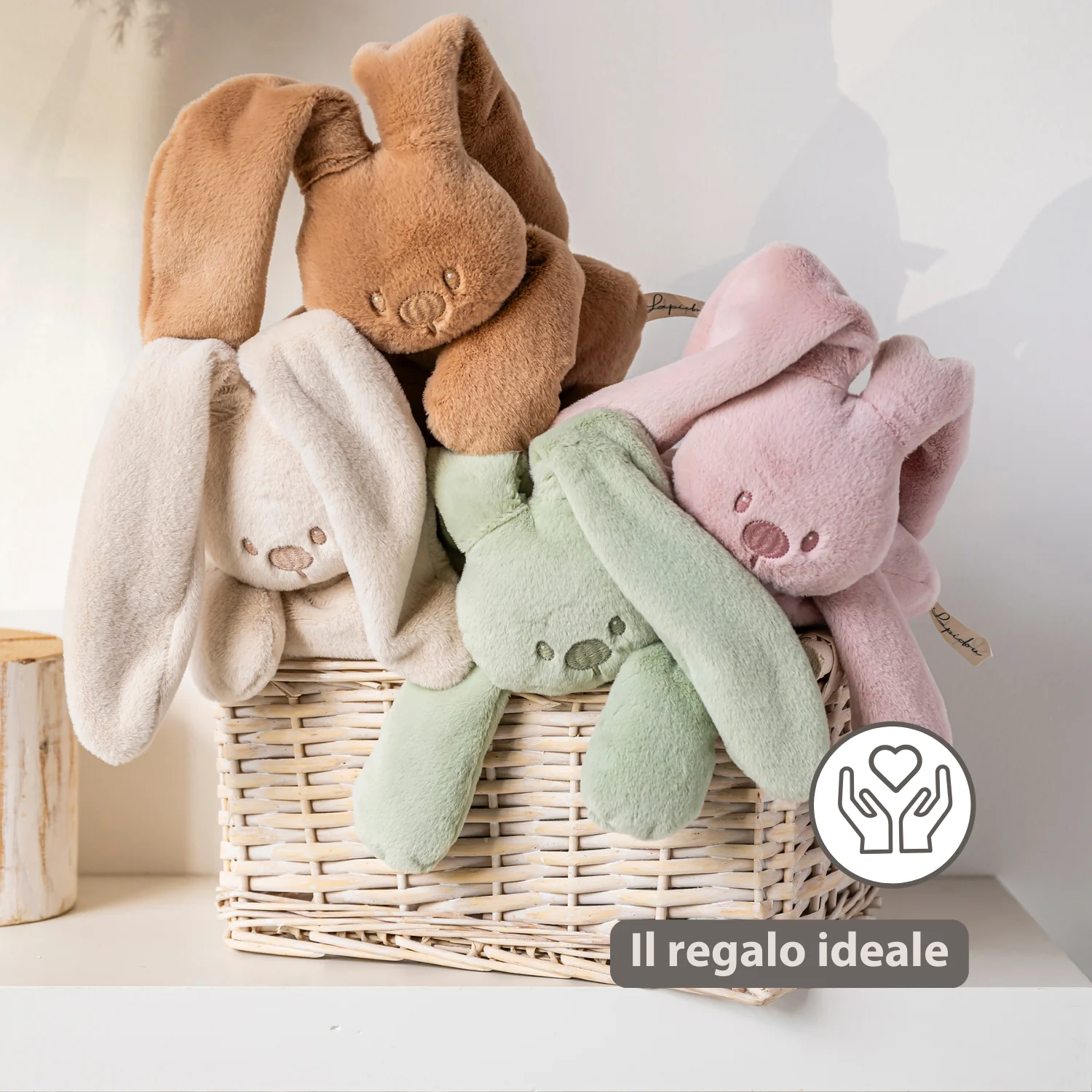 Lapidou Cuddly Rabbit - 30 cm - Soft Baby Plush - Warm Beige - Image 7