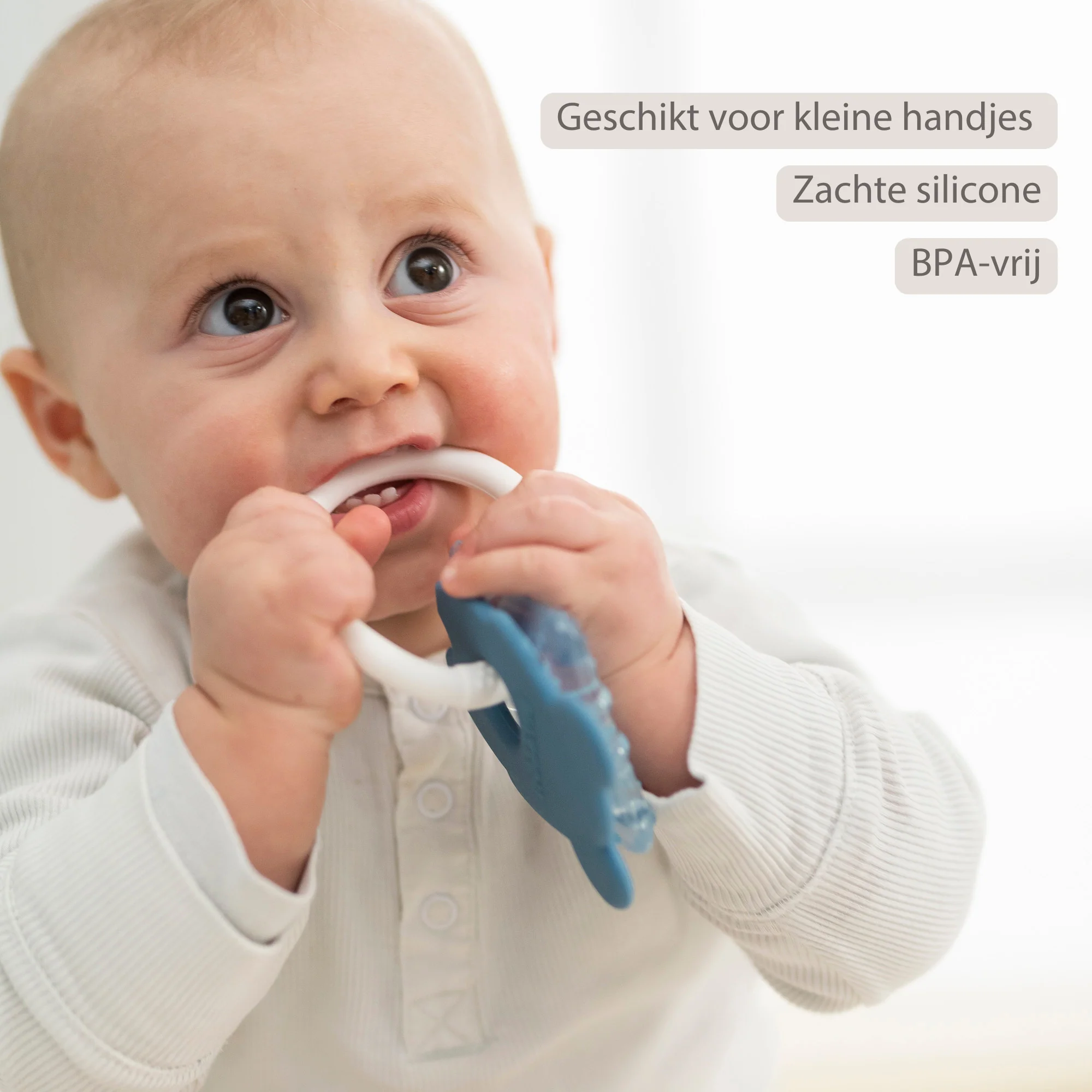 Silicone cooling teether – Baby teething toy – Cooling teether – Blue - Image 13