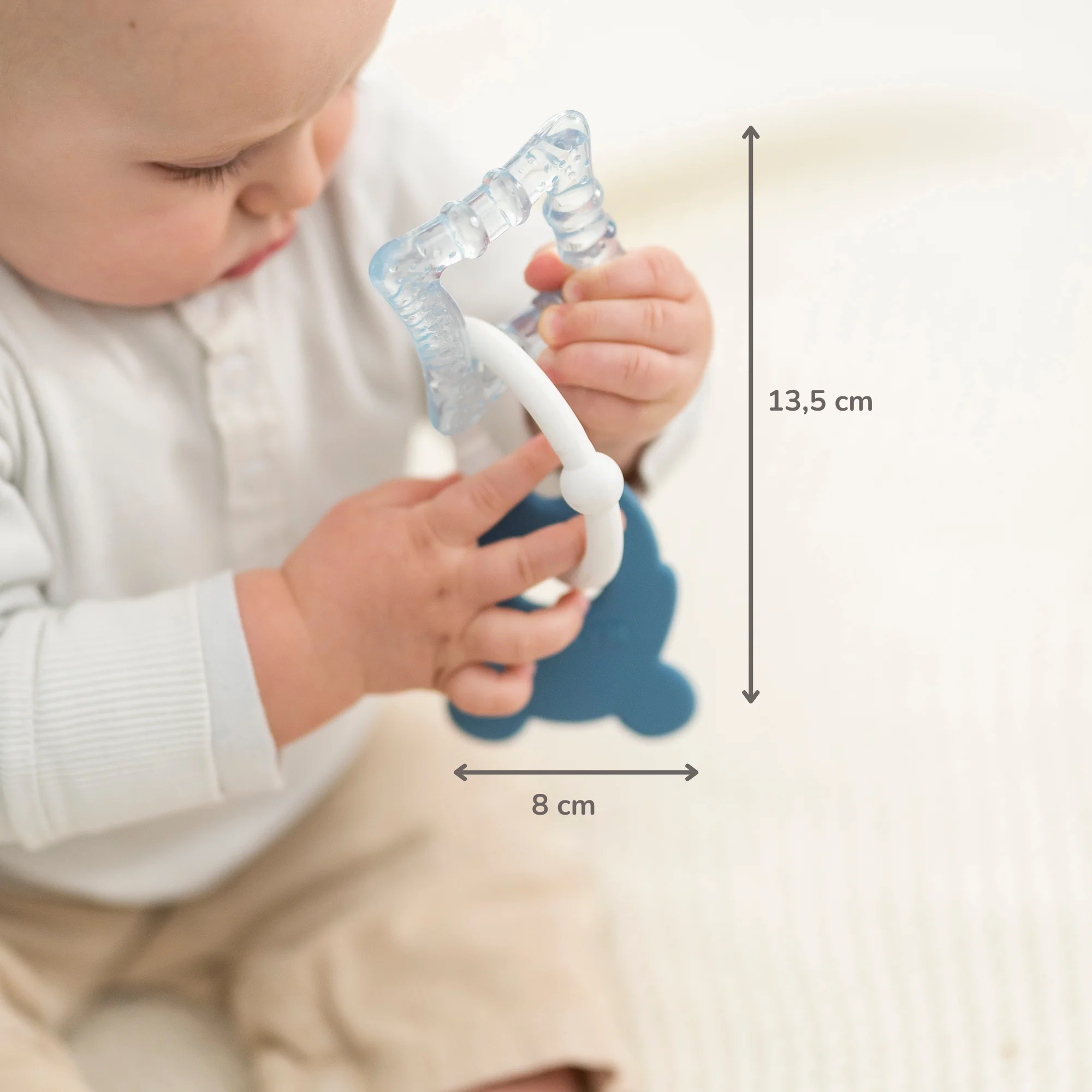 Silicone cooling teether – Baby teething toy – Cooling teether – Blue - Image 24