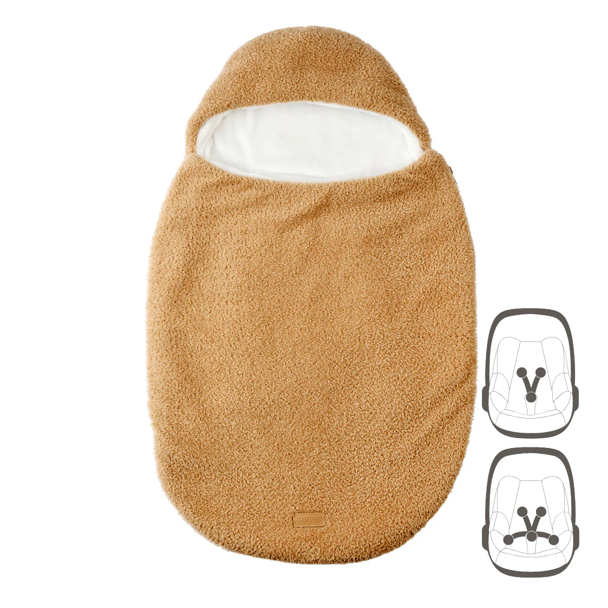TEDDY Baby Nest Brown 0–6 months – Soft Baby Nest – For Car Seat and Stroller - Image 11