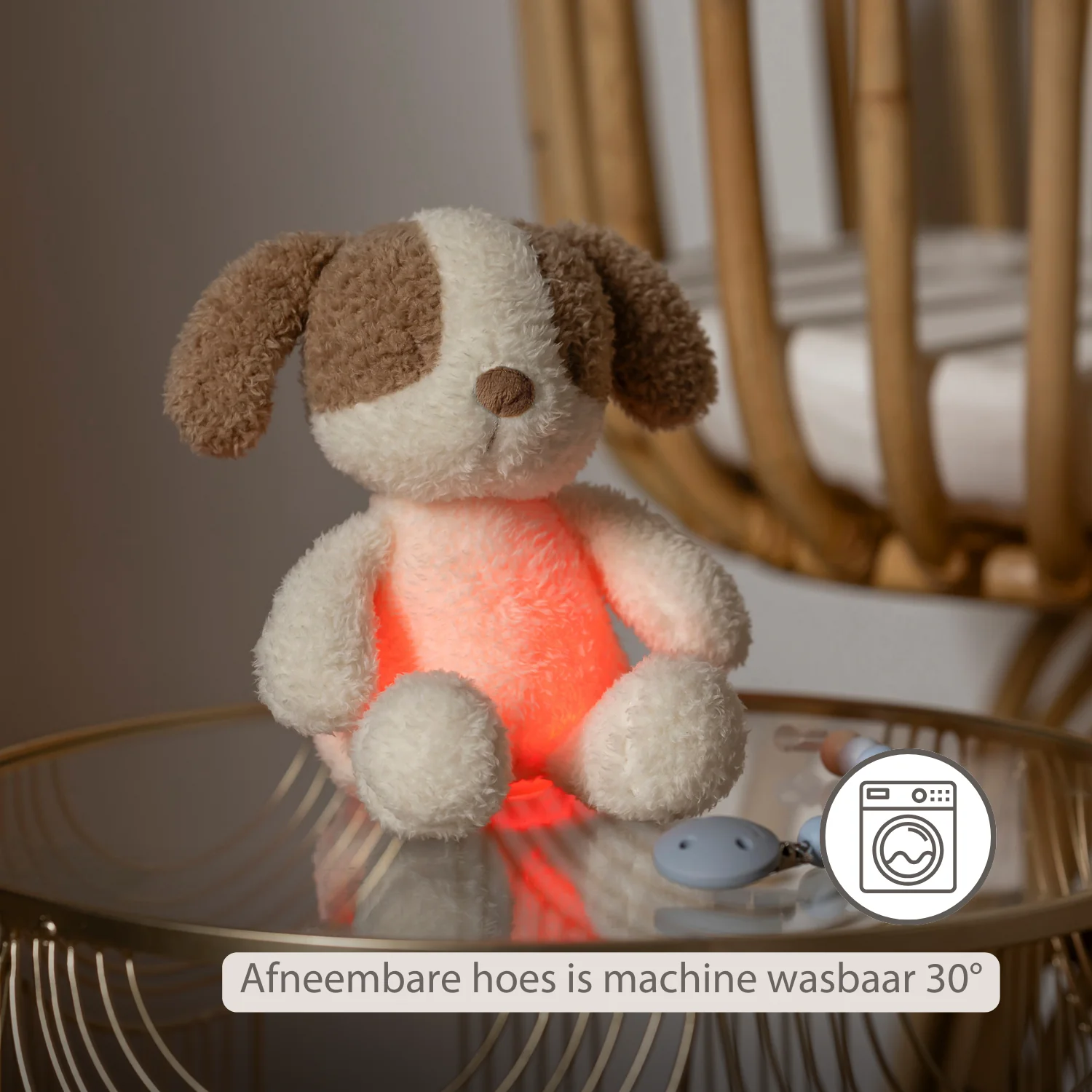 TEDDY Baby Night Light Dog – 25 cm – Soft Baby Plush – Beige - Image 25
