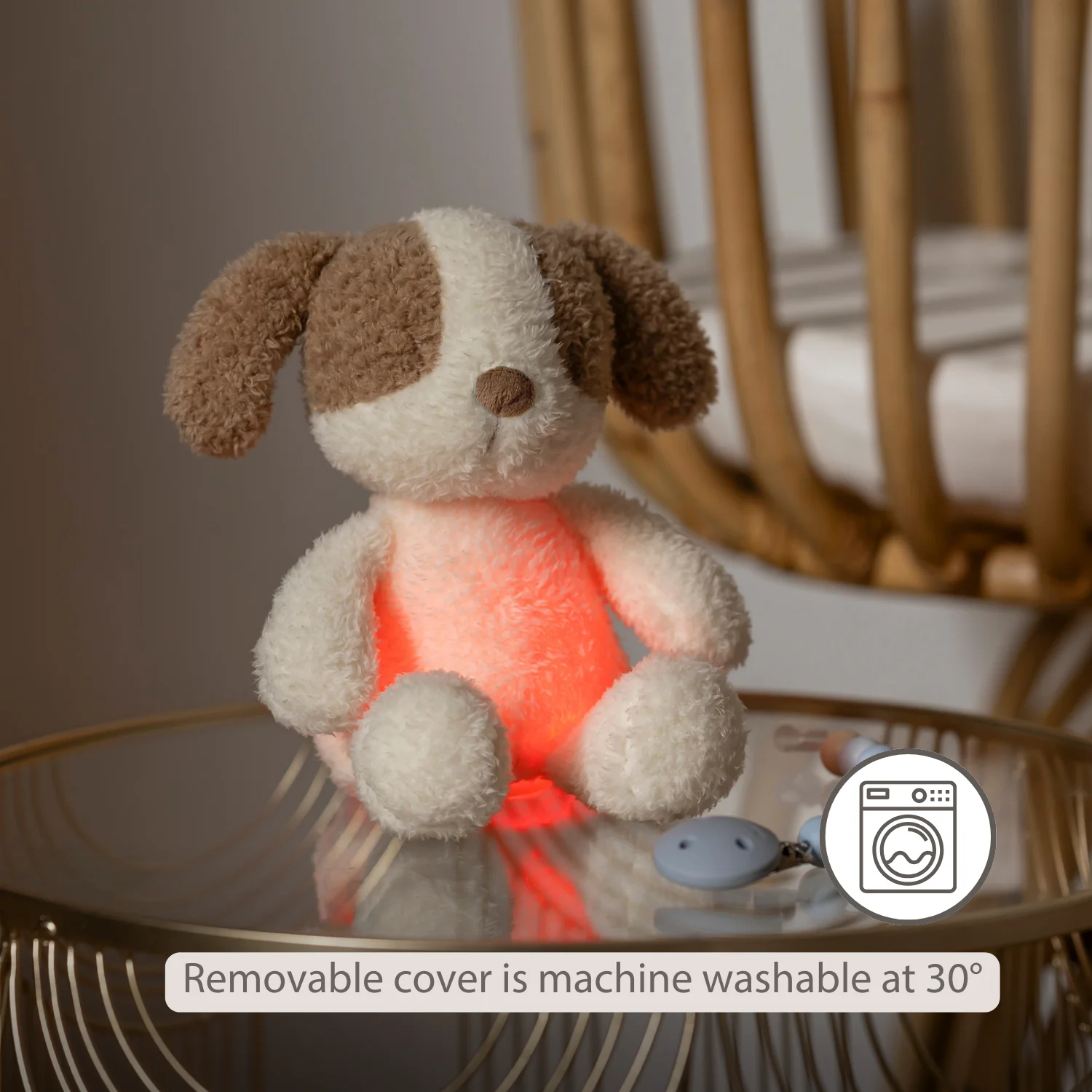 TEDDY Baby Night Light Dog – 25 cm – Soft Baby Plush – Beige - Image 32