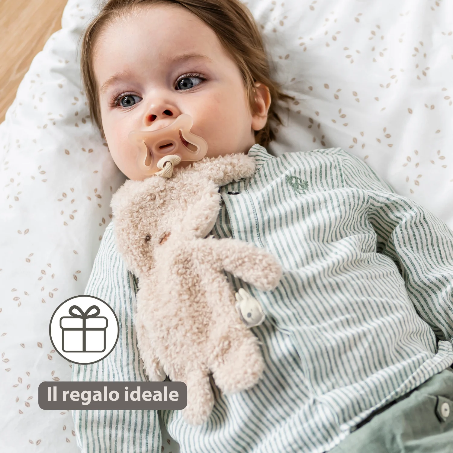 TEDDY Baby Pacifier Cloth – 26 cm – Bunny Doudou as Pacifier Holder – Ecru - Image 14