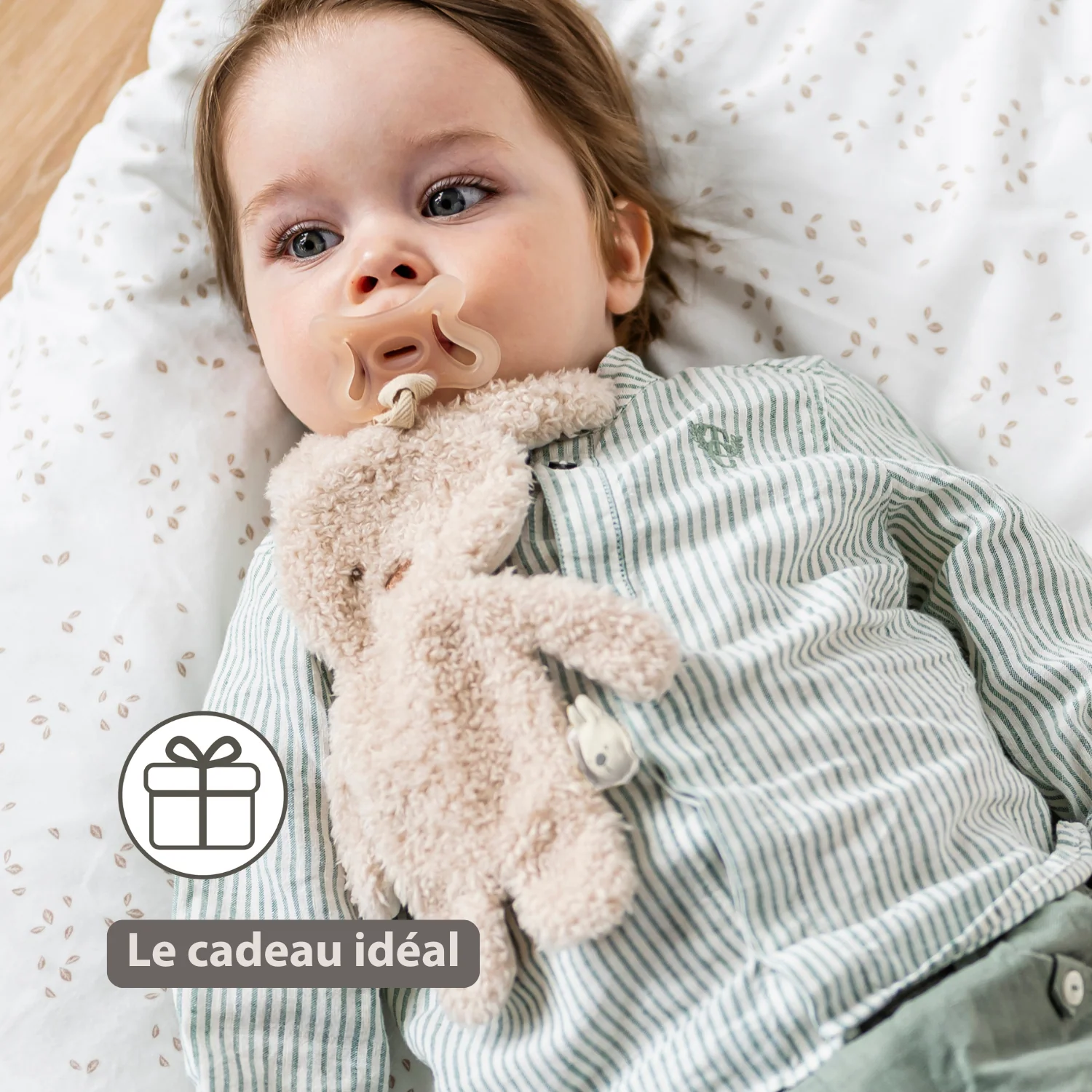 TEDDY Baby Pacifier Cloth – 26 cm – Bunny Doudou as Pacifier Holder – Ecru - Image 21