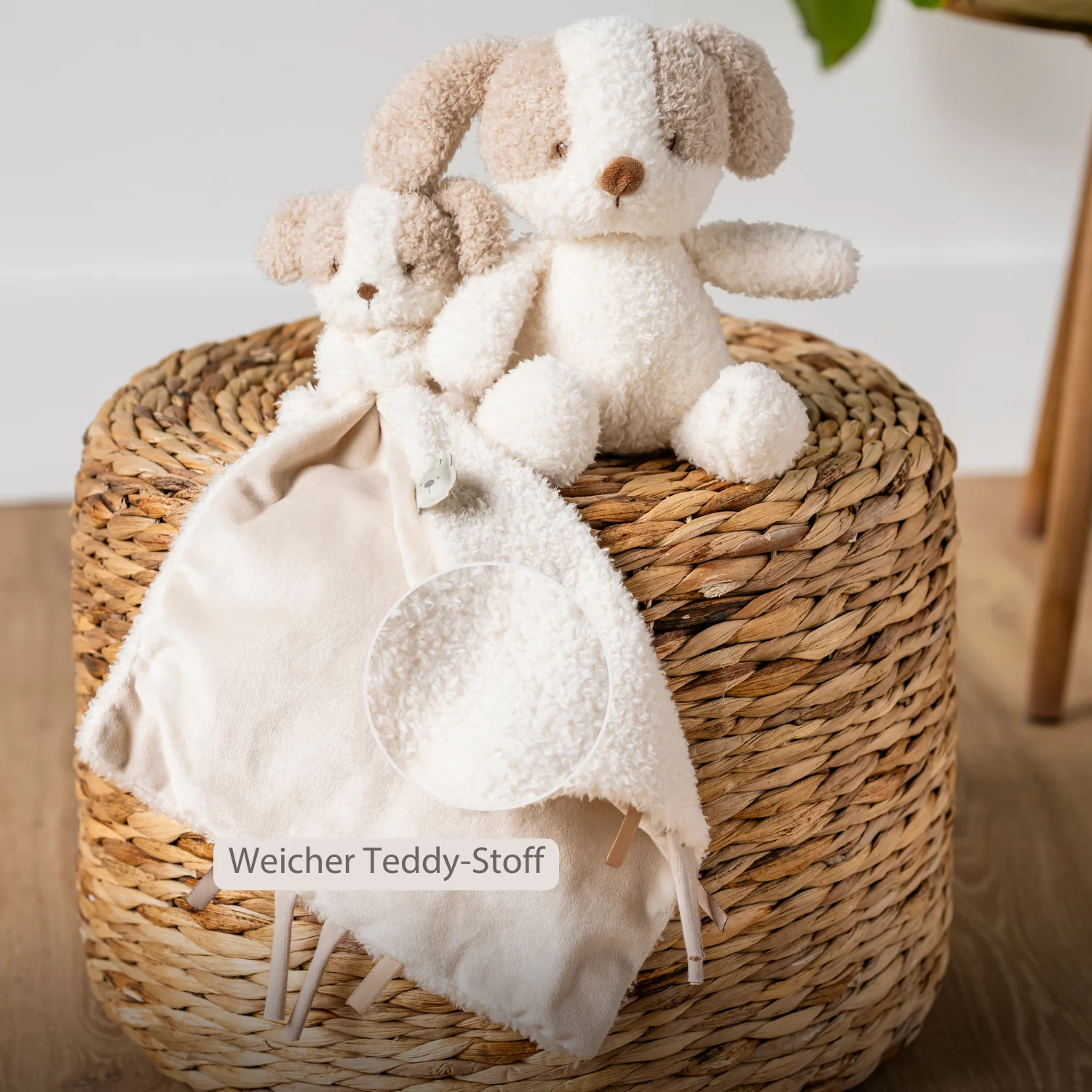 TEDDY Baby Pacifier Cloth – 26 cm – Bunny Doudou as Pacifier Holder – Ecru - Image 5