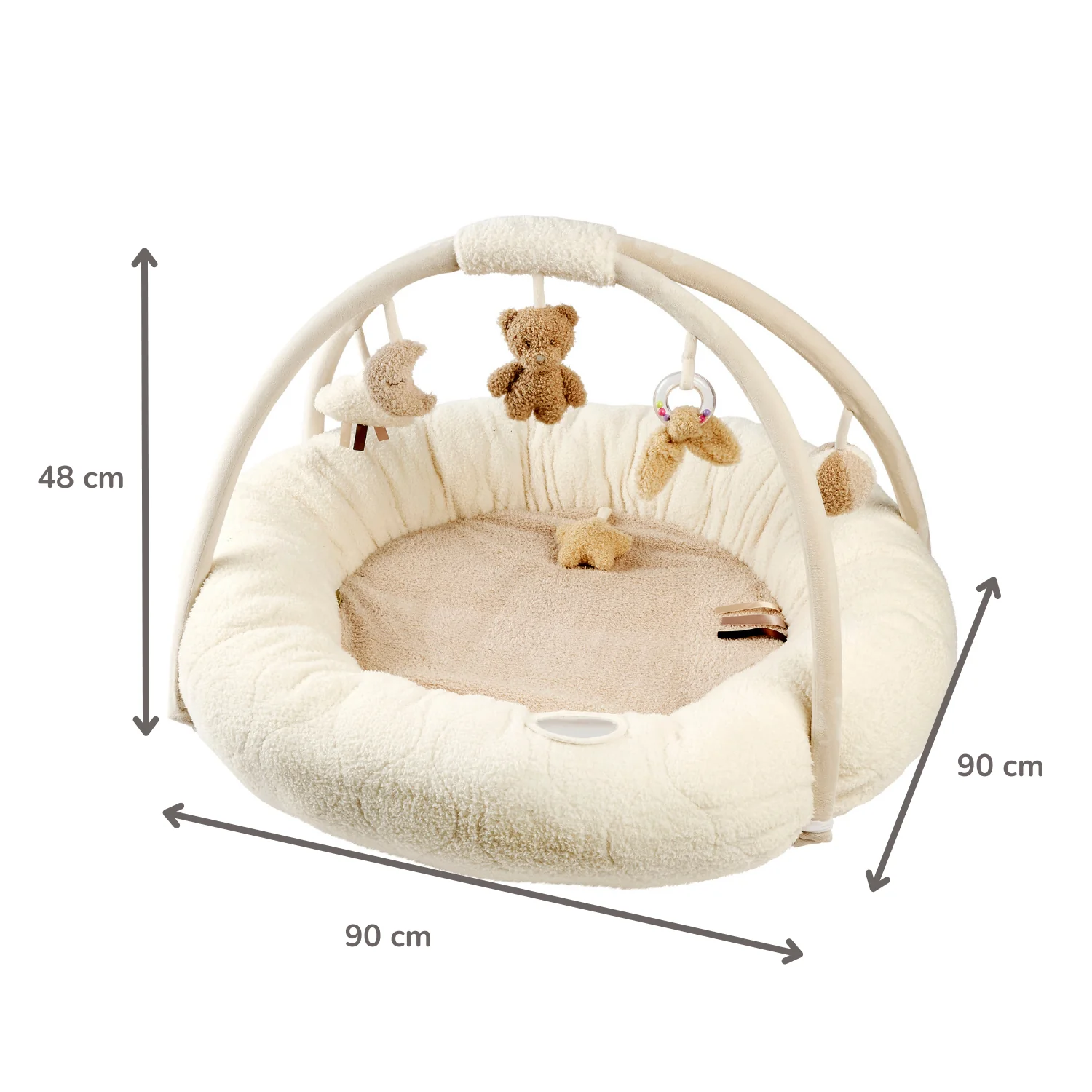 TEDDY Baby Playmat with Arches Round – 90 x 90 cm – Baby Activity Play Rug – Padded Edges - Image 20