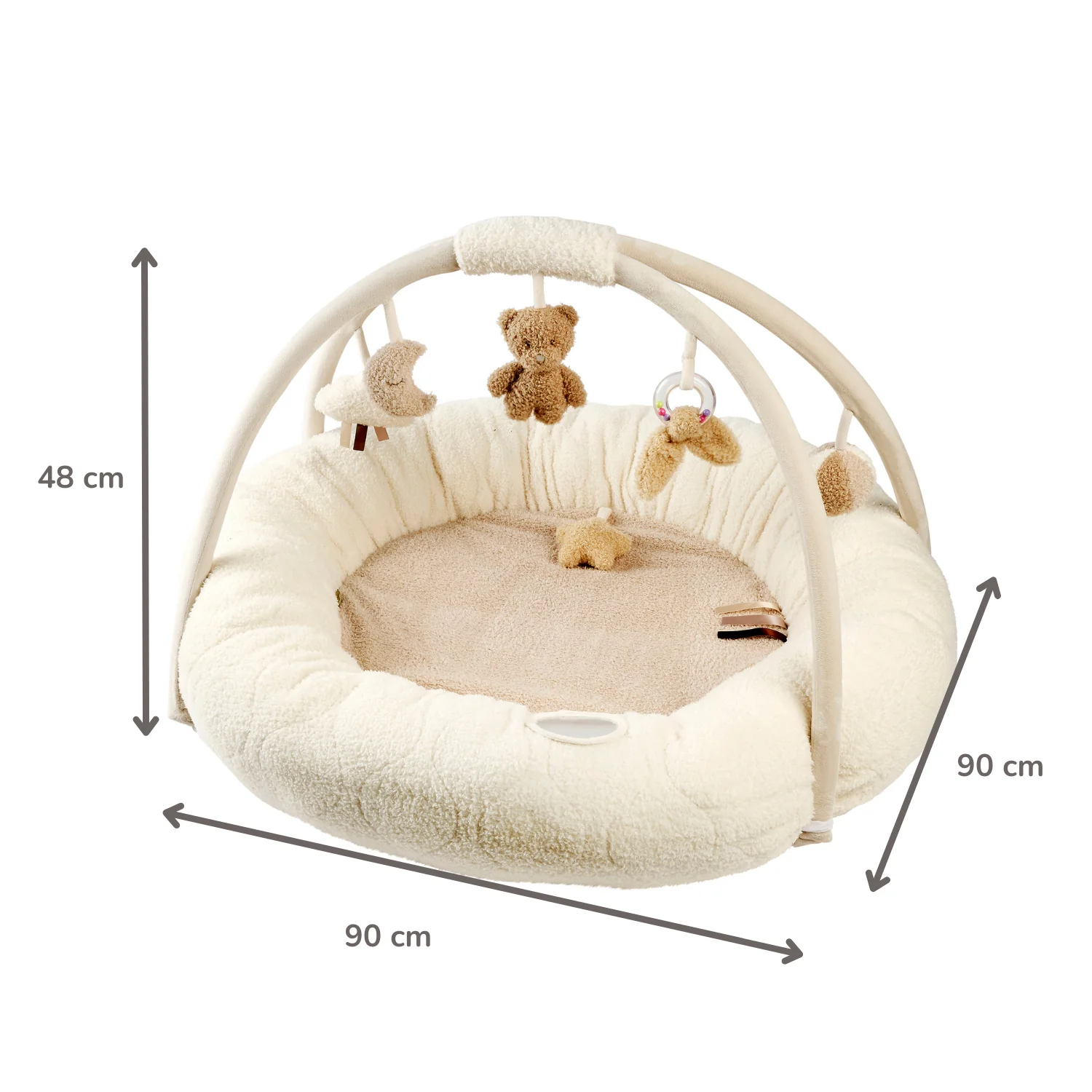 TEDDY Baby Playmat with Arches Round – 90 x 90 cm – Baby Activity Play Rug – Padded Edges - Image 34