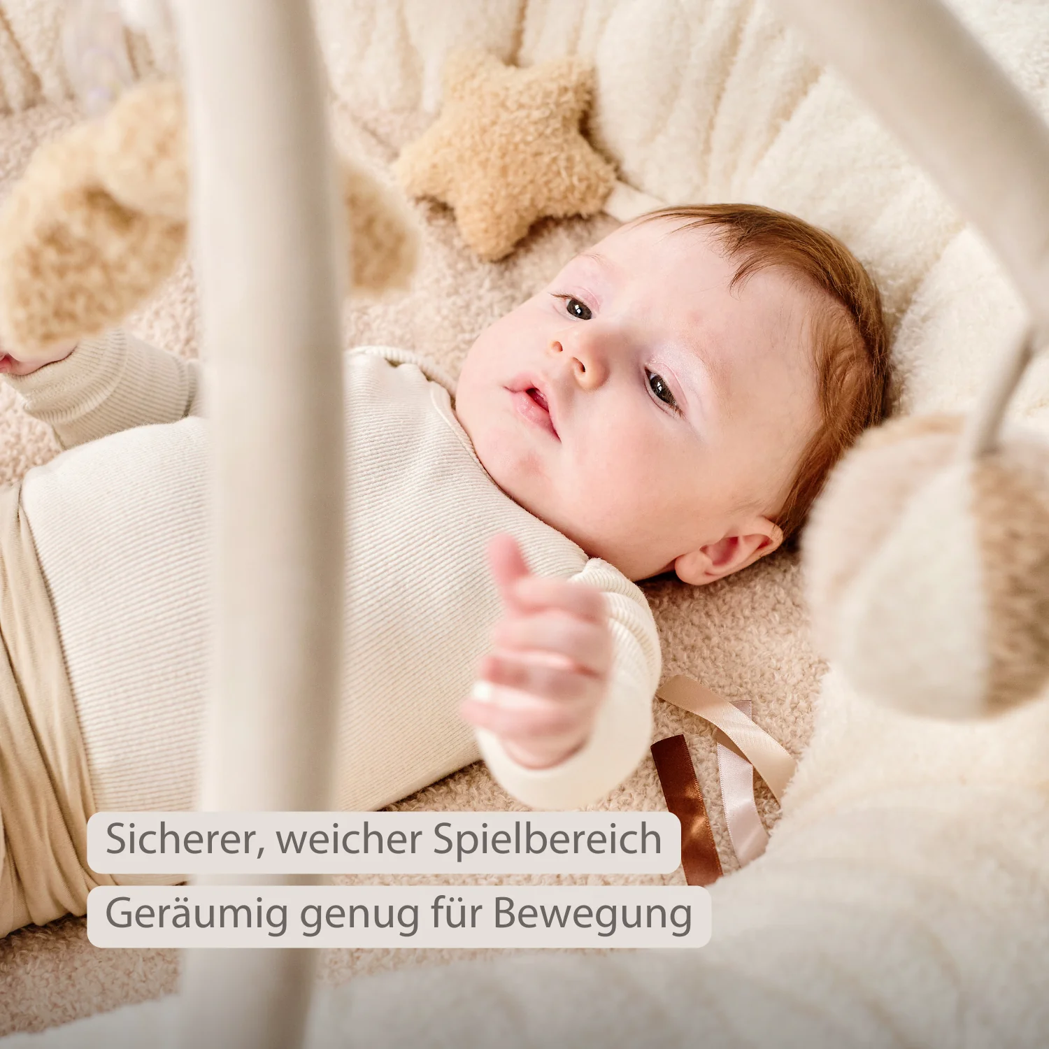 TEDDY Baby Playmat with Arches Round – 90 x 90 cm – Baby Activity Play Rug – Padded Edges - Image 5