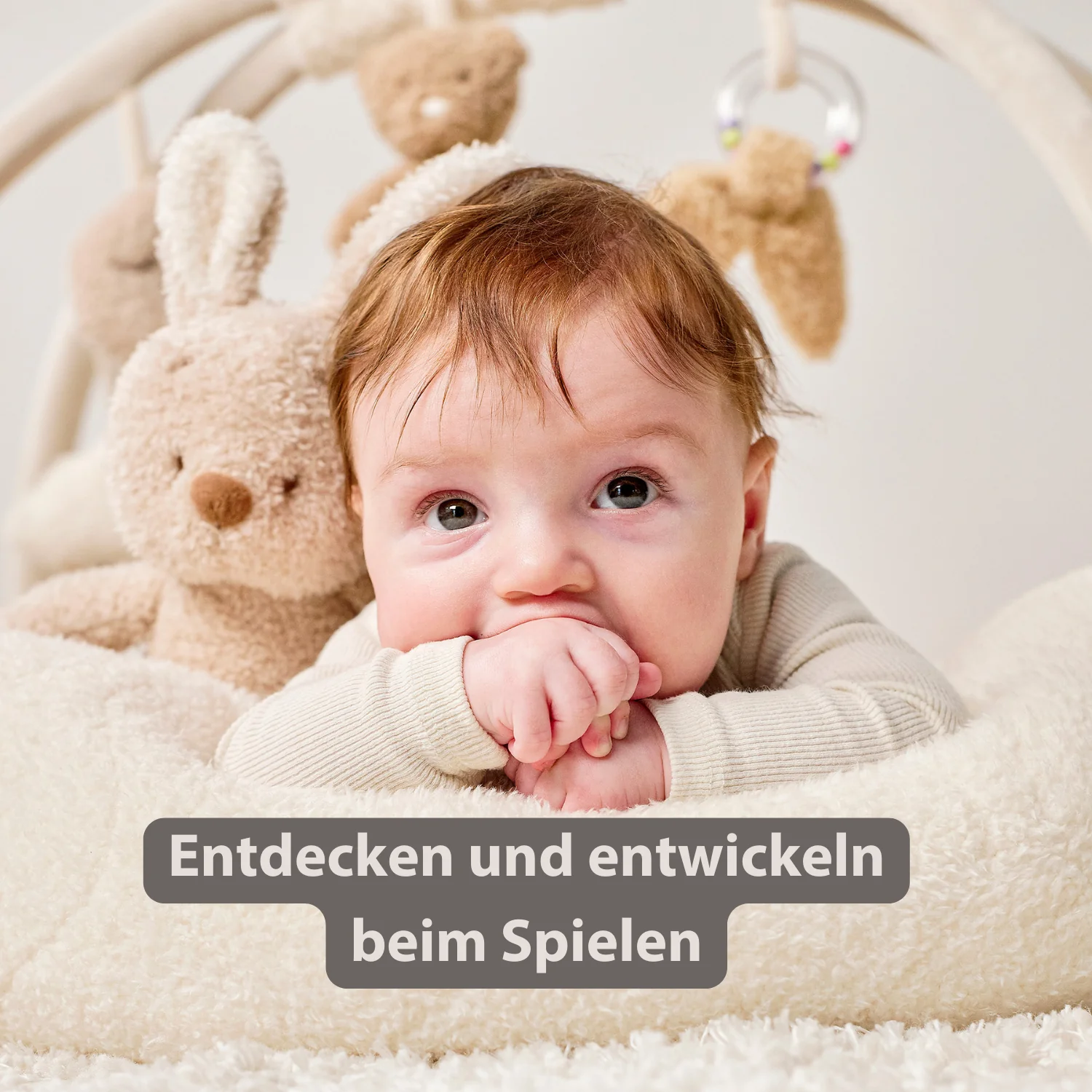 TEDDY Baby Playmat with Arches Round – 90 x 90 cm – Baby Activity Play Rug – Padded Edges - Image 7