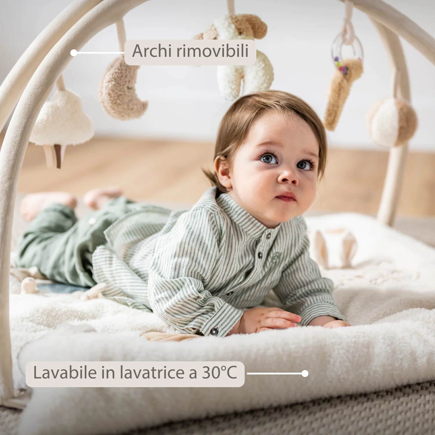 TEDDY Baby Playmat with Arches Square – 70 x 80 cm – Baby Activity Play Rug - Image 11