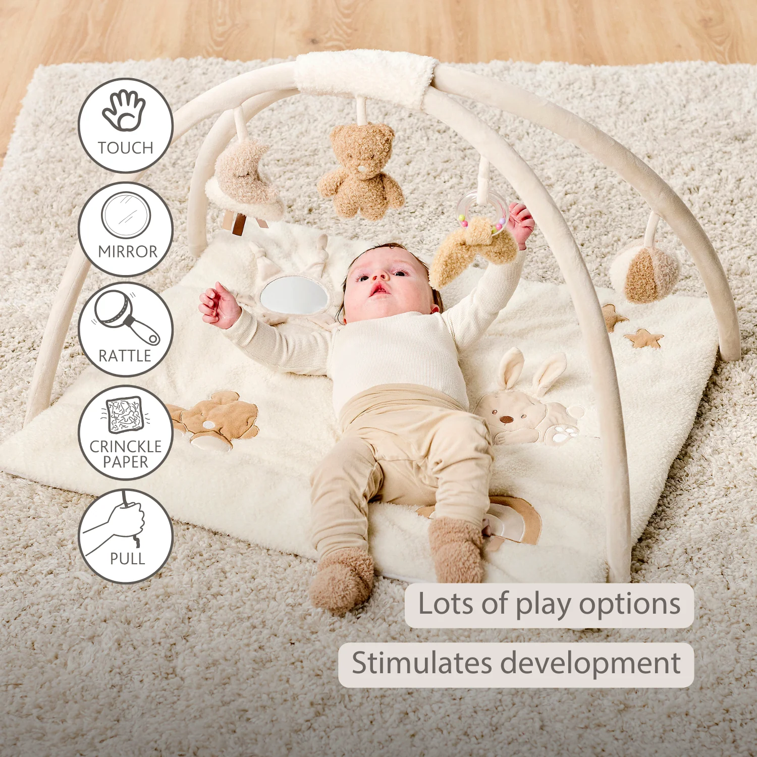 TEDDY Baby Playmat with Arches Square – 70 x 80 cm – Baby Activity Play Rug - Image 31