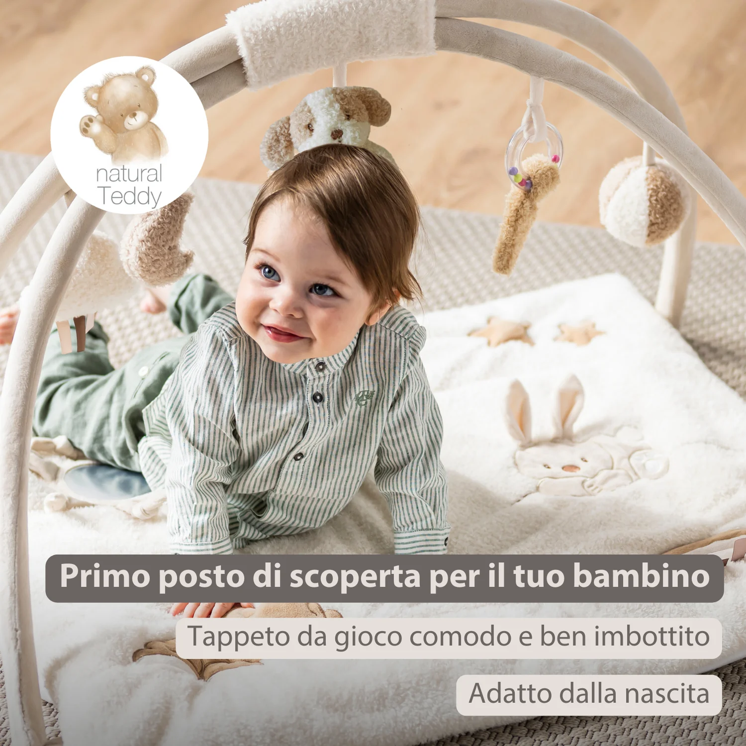 TEDDY Baby Playmat with Arches Square – 70 x 80 cm – Baby Activity Play Rug - Image 9