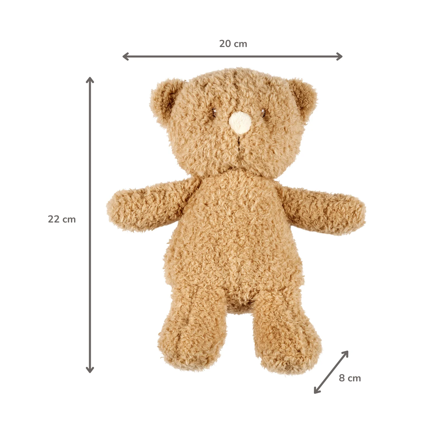 TEDDY Baby Plush Bear – 25 cm – Soft Baby Cuddle Toy – Beige - Image 13