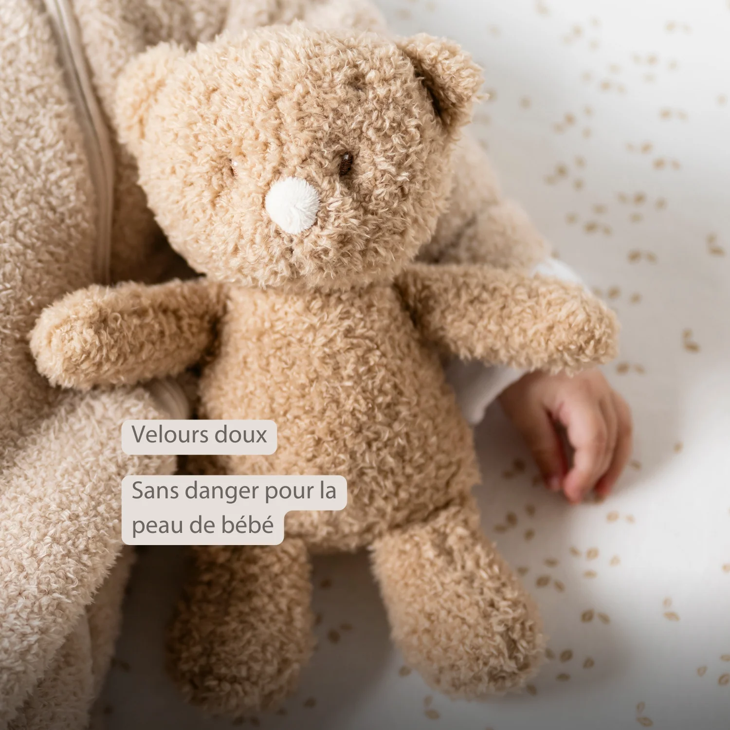 TEDDY Baby Plush Bear – 25 cm – Soft Baby Cuddle Toy – Beige - Image 19