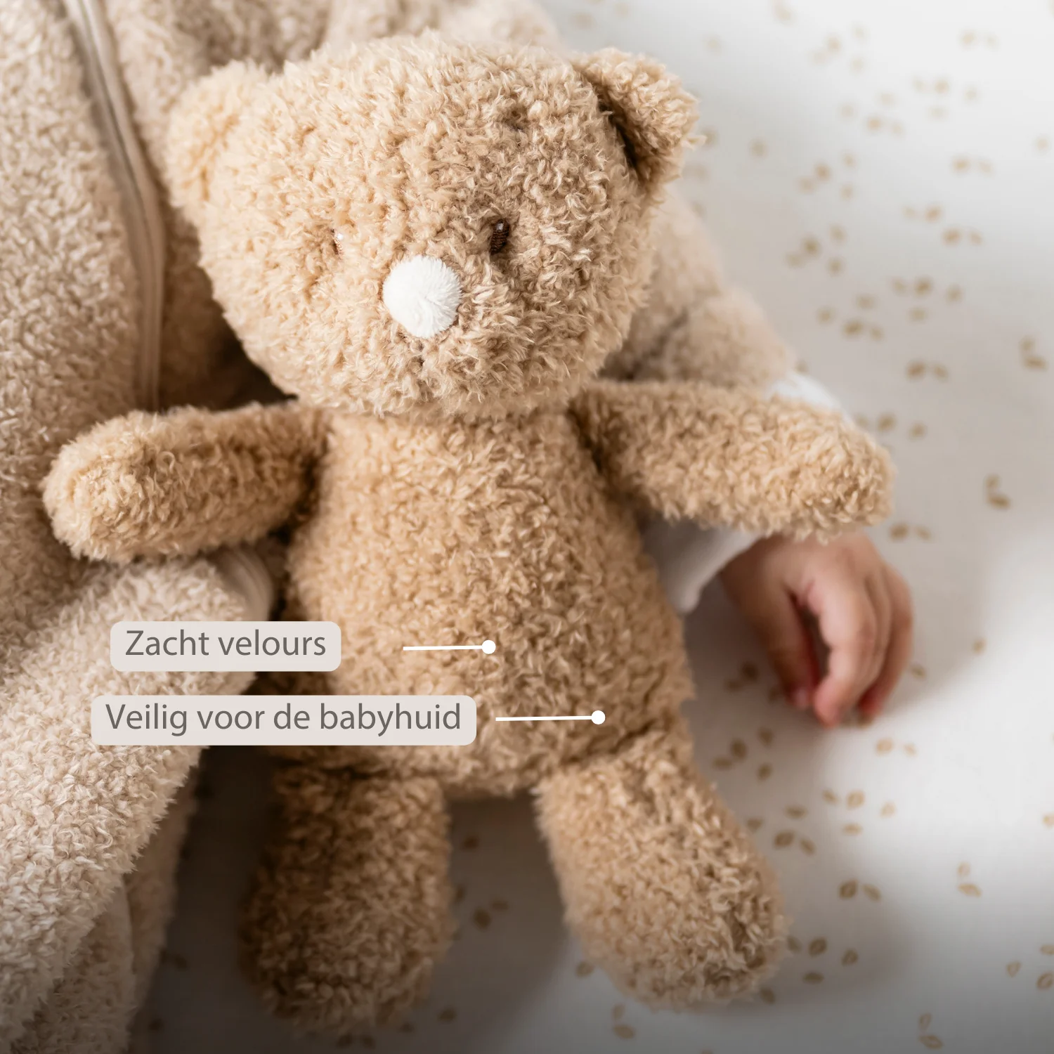 TEDDY Baby Plush Bear – 25 cm – Soft Baby Cuddle Toy – Beige - Image 26