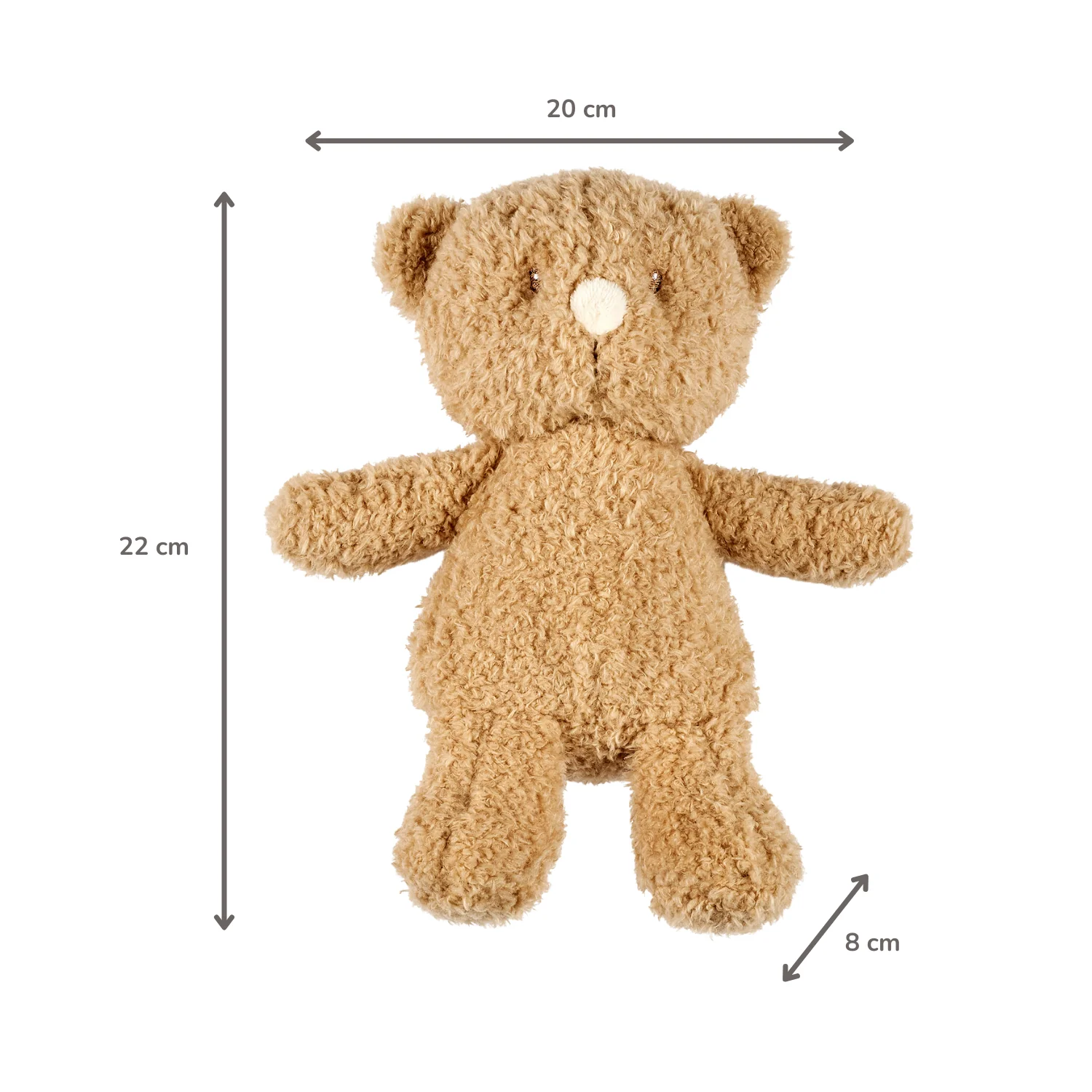 TEDDY Baby Plush Bear – 25 cm – Soft Baby Cuddle Toy – Beige - Image 6